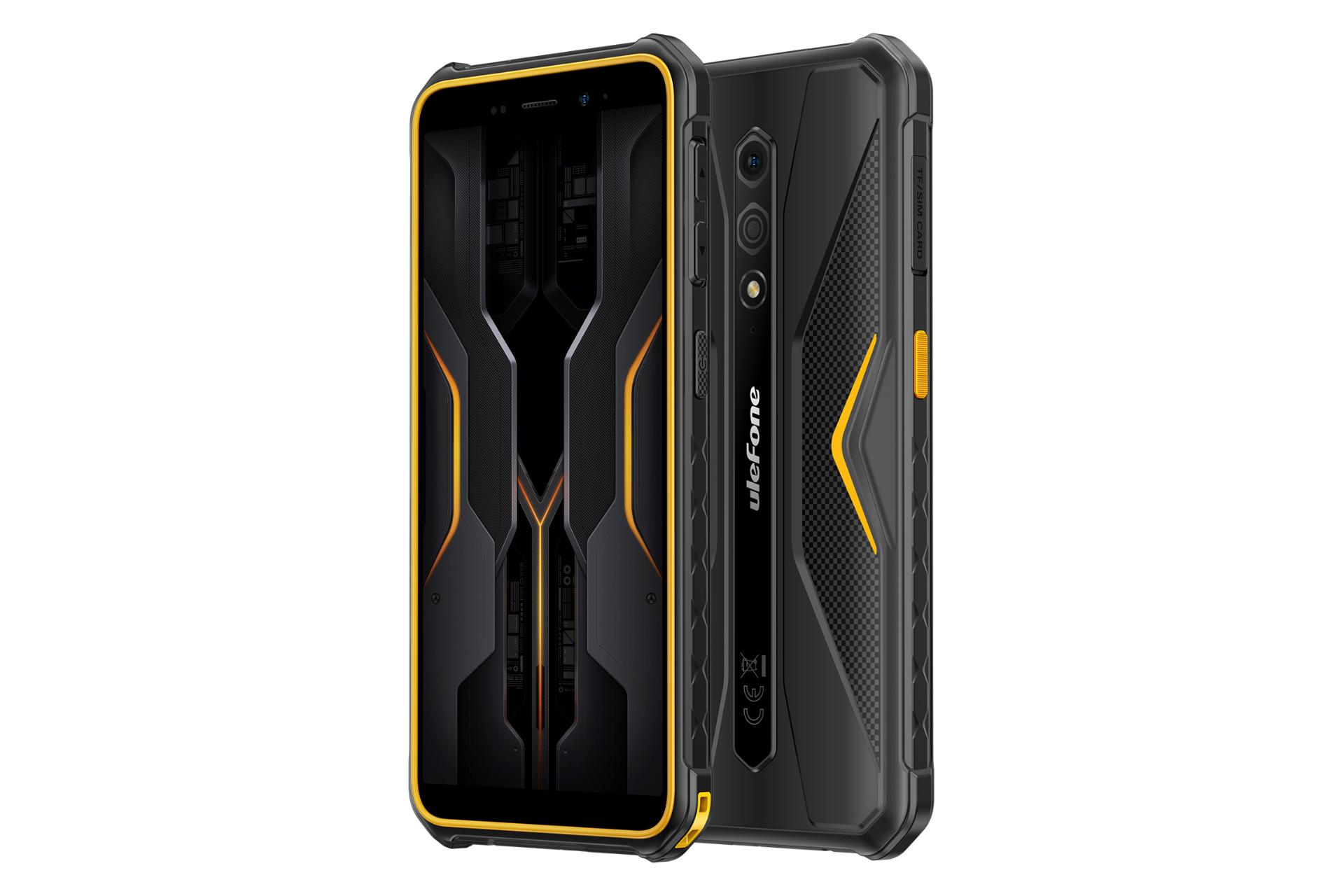 نمای کناری گوشی موبایل آرمور X12 پرو یولفون / Ulefone Armor X12 Pro مشکی و نارنجی