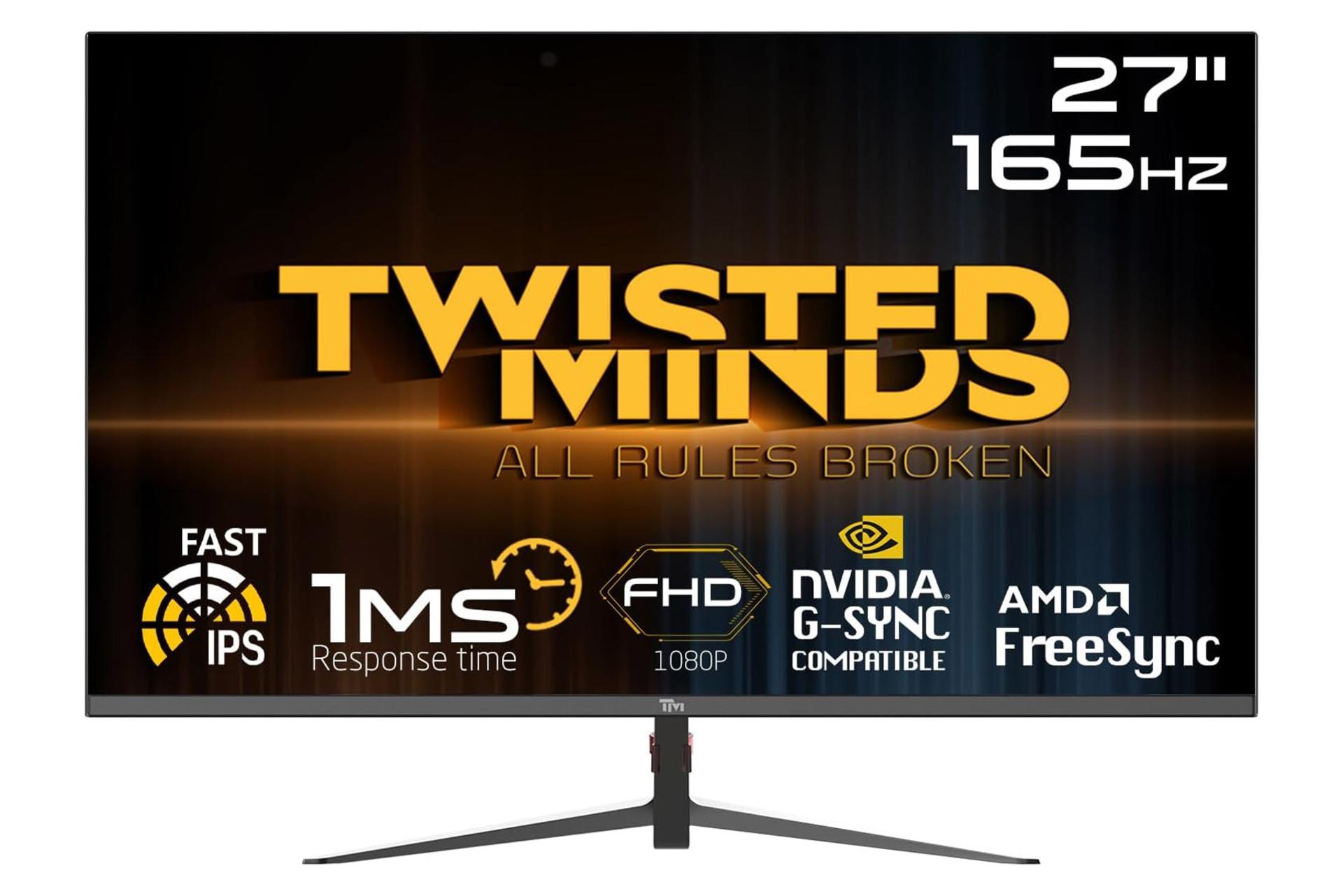 مانیتور تویستد مایندز 27 اینچ مدل TM27DFI نمای جلو