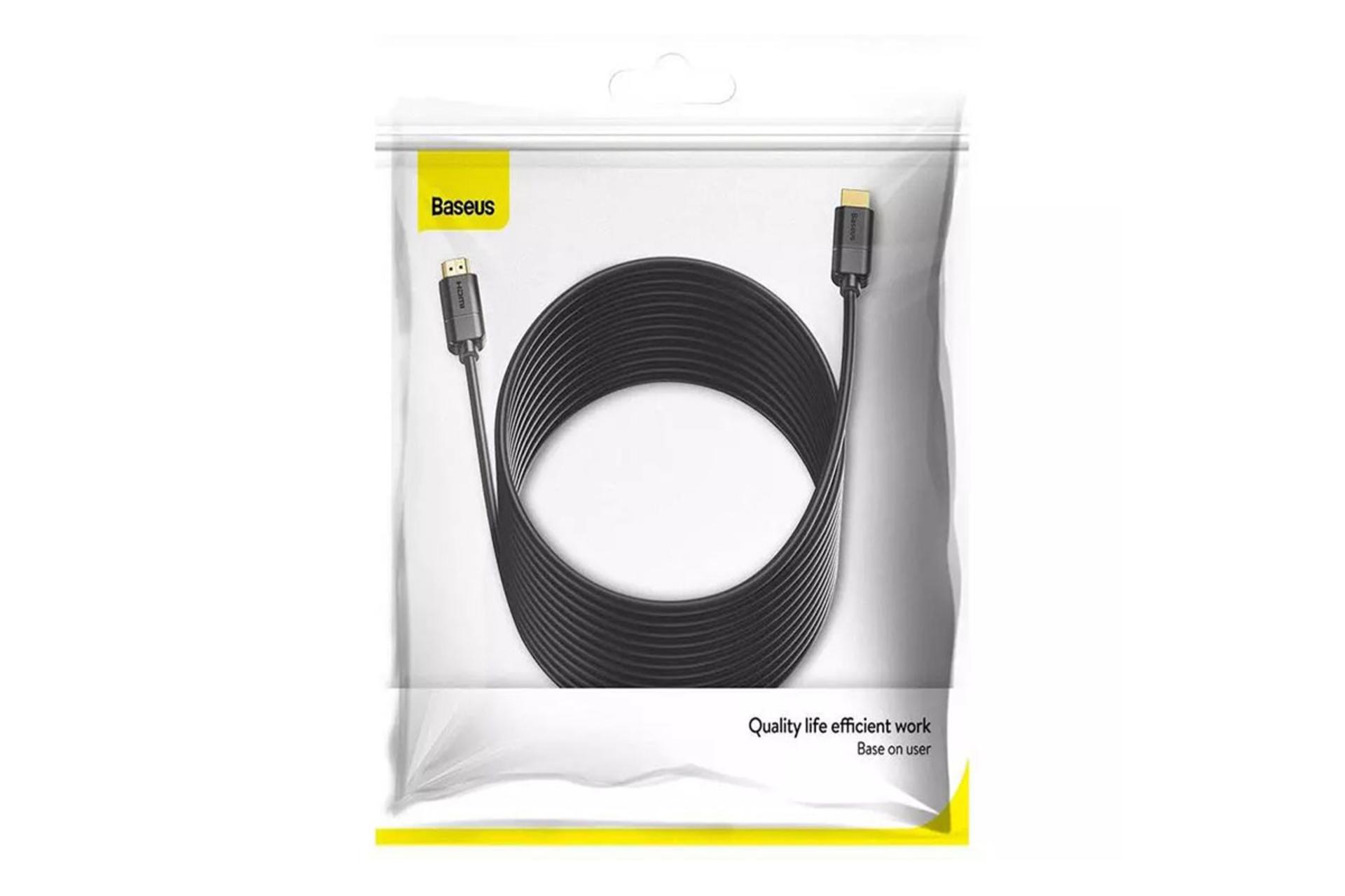 کابل HDMI باسئوس CAKGQ-E01 4K 60Hz نسخه 2.0 با طول 8 متر نمای جعبه