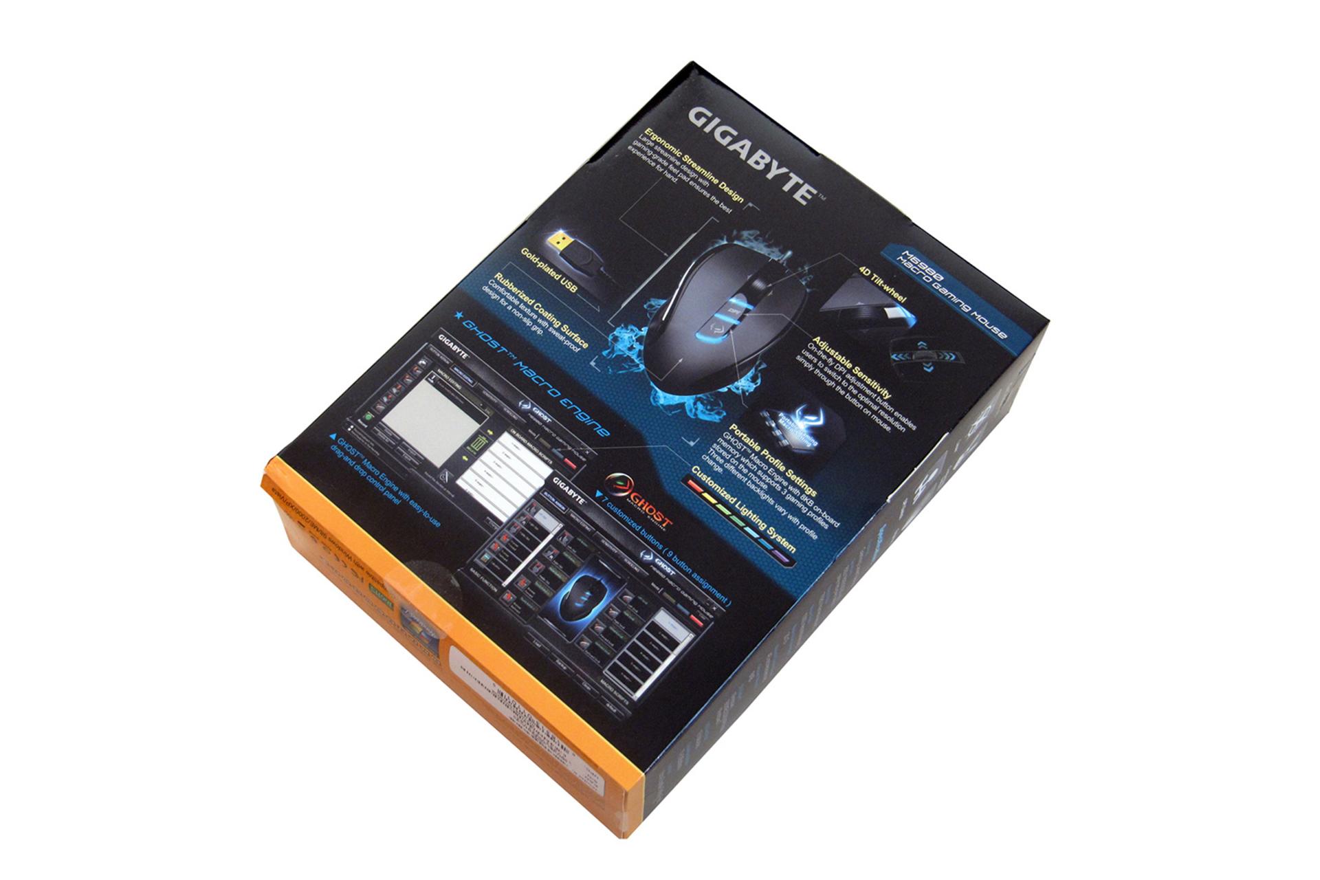 نمای پشتی جعبه ماوس گیگابایت GIGABYTE M6980