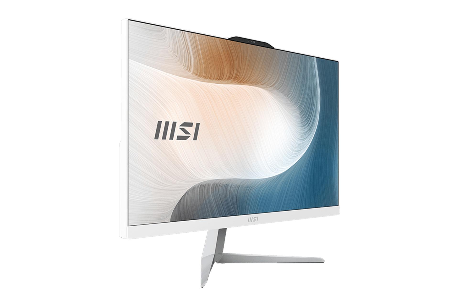 نمای نیمرخ کامپیوتر آل این وان All in one MSI AM242 12M سفید