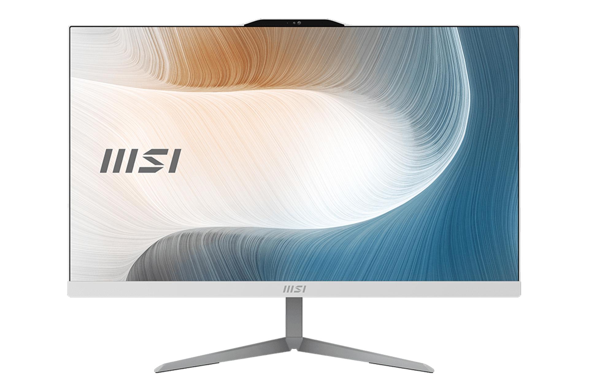 نمای رو به رو کامپیوتر آل این وان All in one MSI AM242 12M سفید