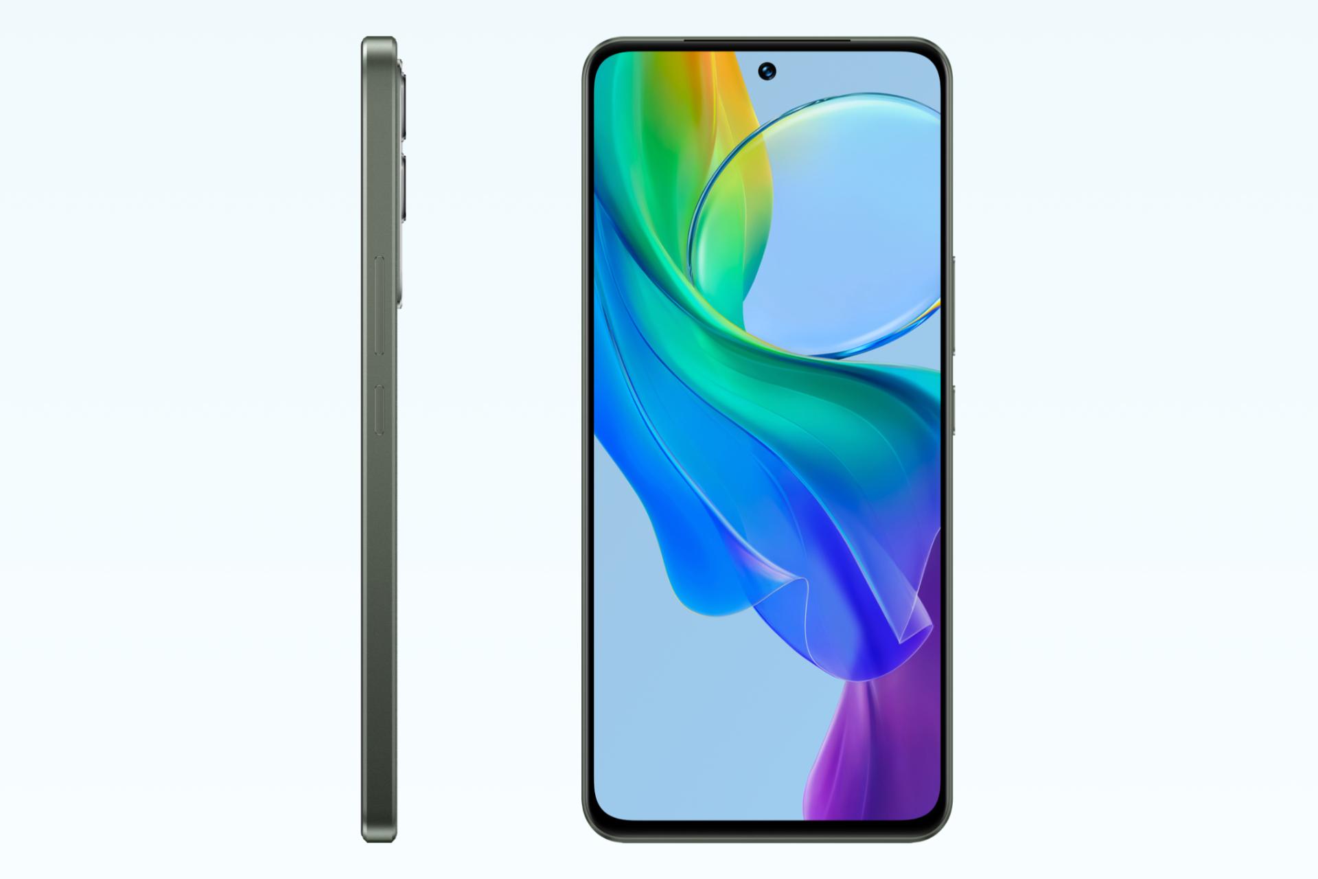 پنل جلو و جانبی گوشی موبایل ویوو vivo Y200 سبز تیره