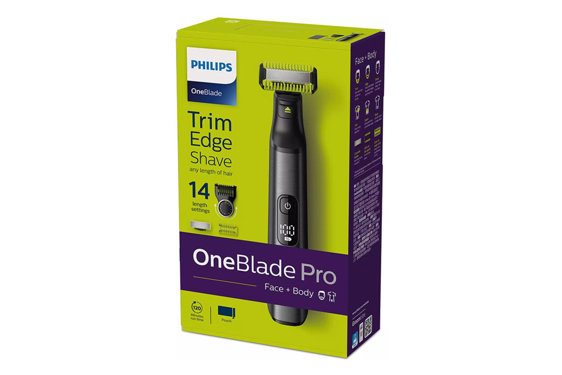 بسته بندی ماشین اصلاح و ریش تراش فیلپیس Philips OneBlade Pro QP6550
