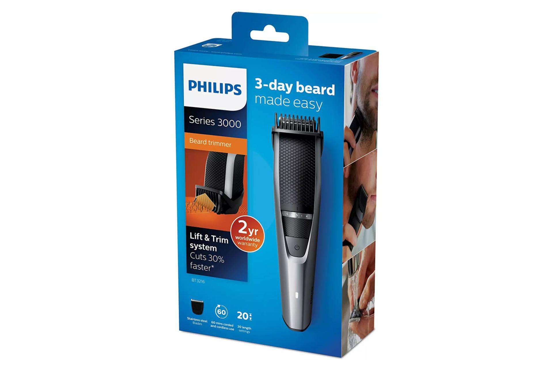 بسته بندی ماشین اصلاح و ریش تراش فیلیپس Philips BT3216