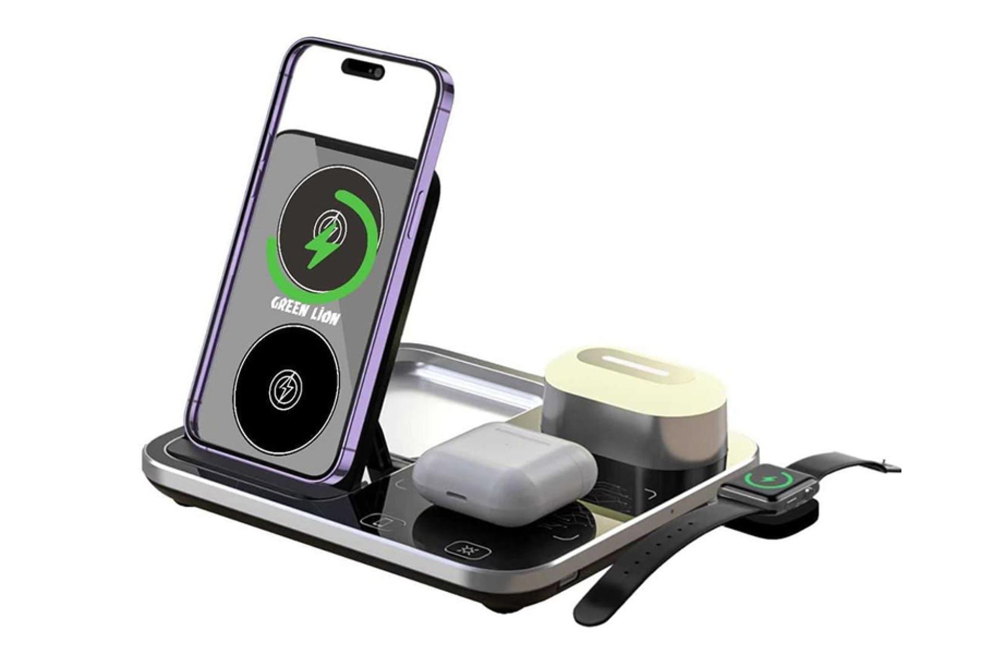 شارژر گرین لیون مدل 4in1-wireless-charging-station-2