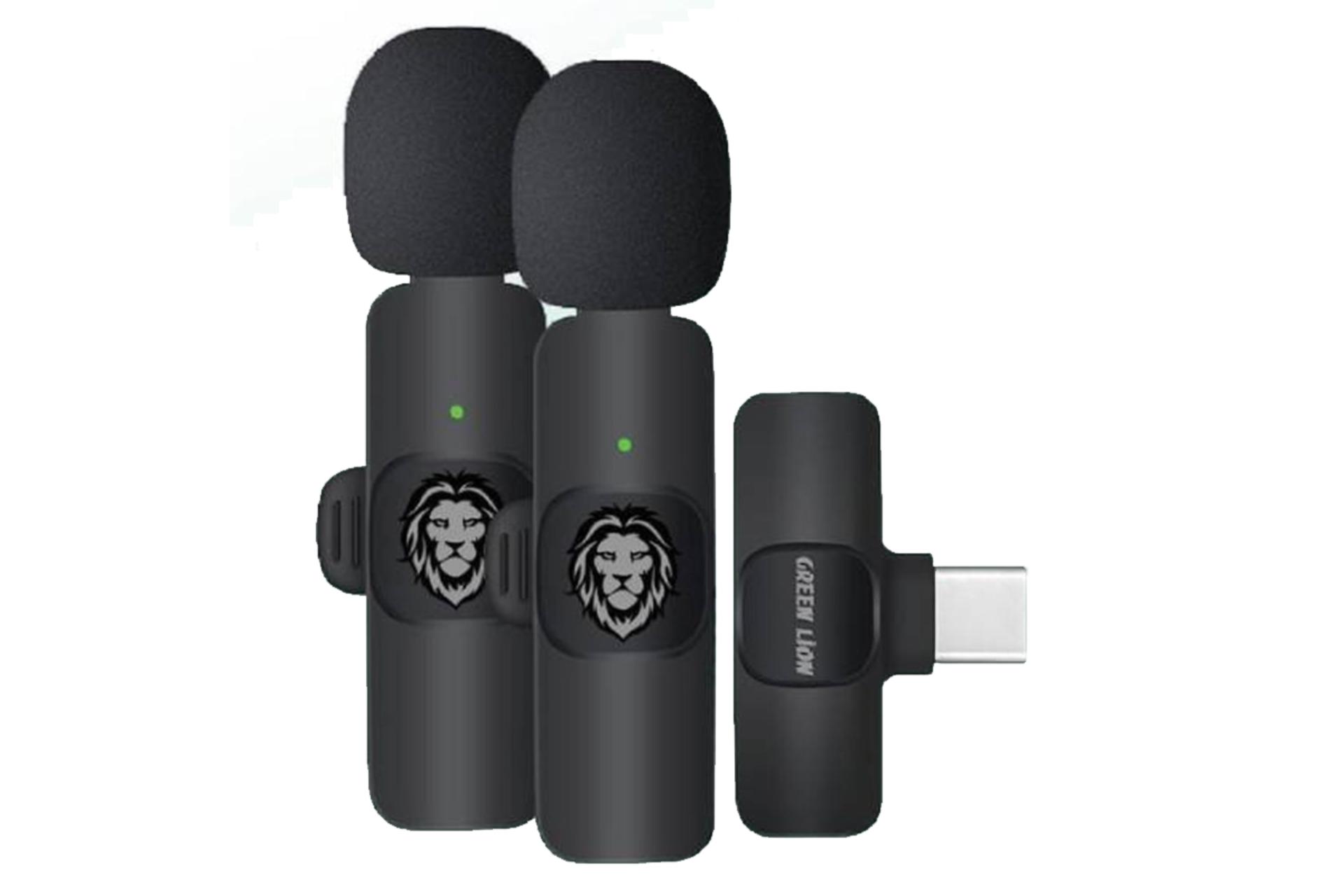 مرجع متخصصين ايران ميكروفون گرين ليون 3in1 GN3WIRMICPBK Wireless Microphone