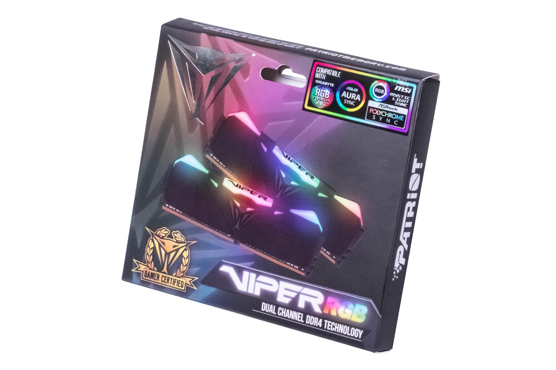 جعبه رم پاتریوت Patriot Viper RGB 16GB DDR4-4133 CL19