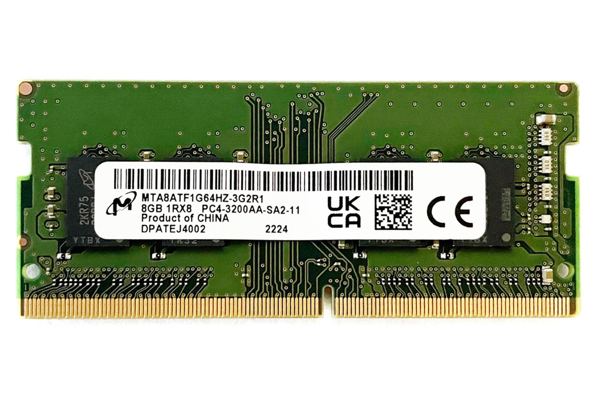 رم مایکرون Micron MTA8ATF1G64HZ-3G2R1 8GB DDR4-3200 CL22