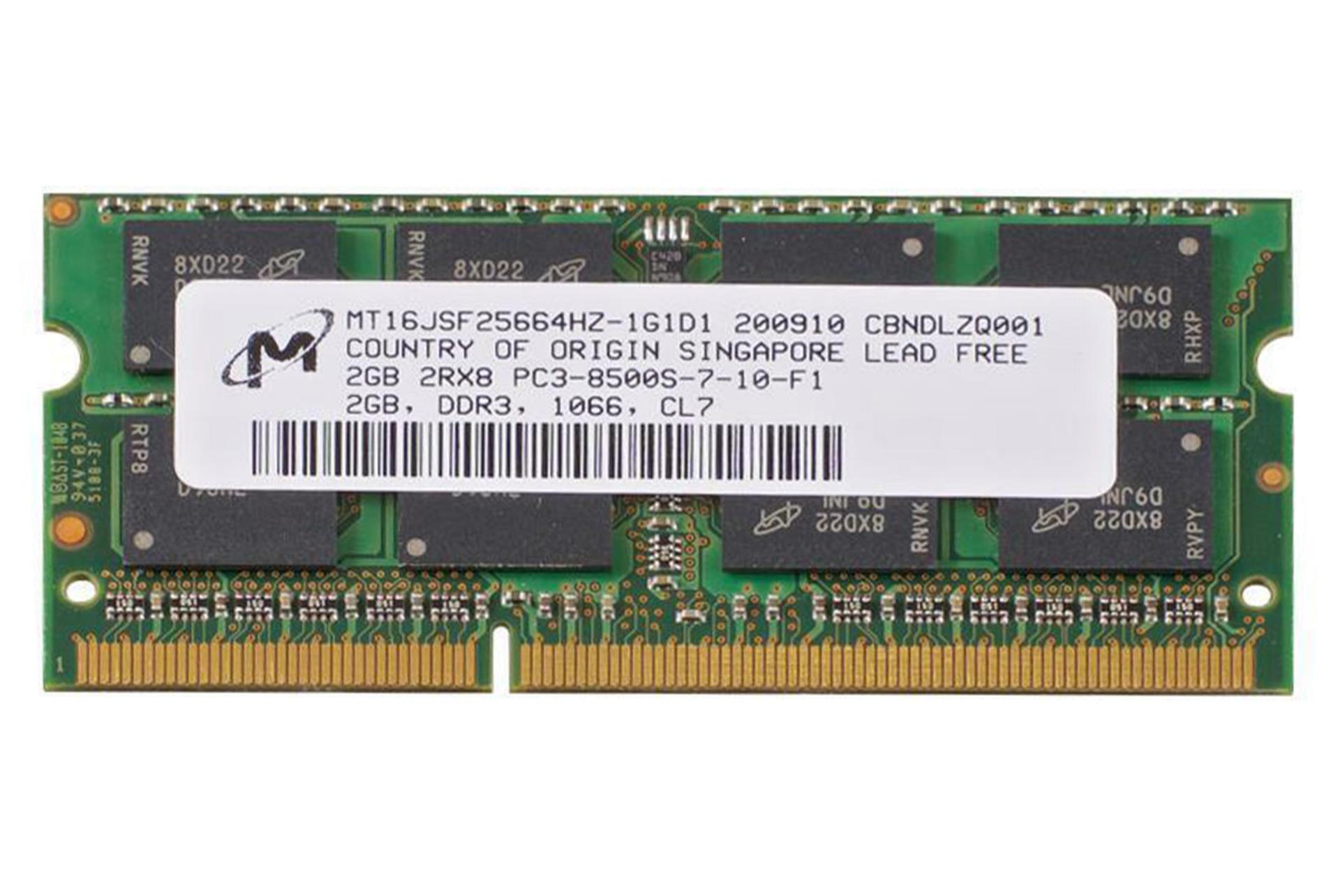 رم مایکرون Micron MT16JSF25664HZ-1G1D1 2GB DDR3-1066 CL7