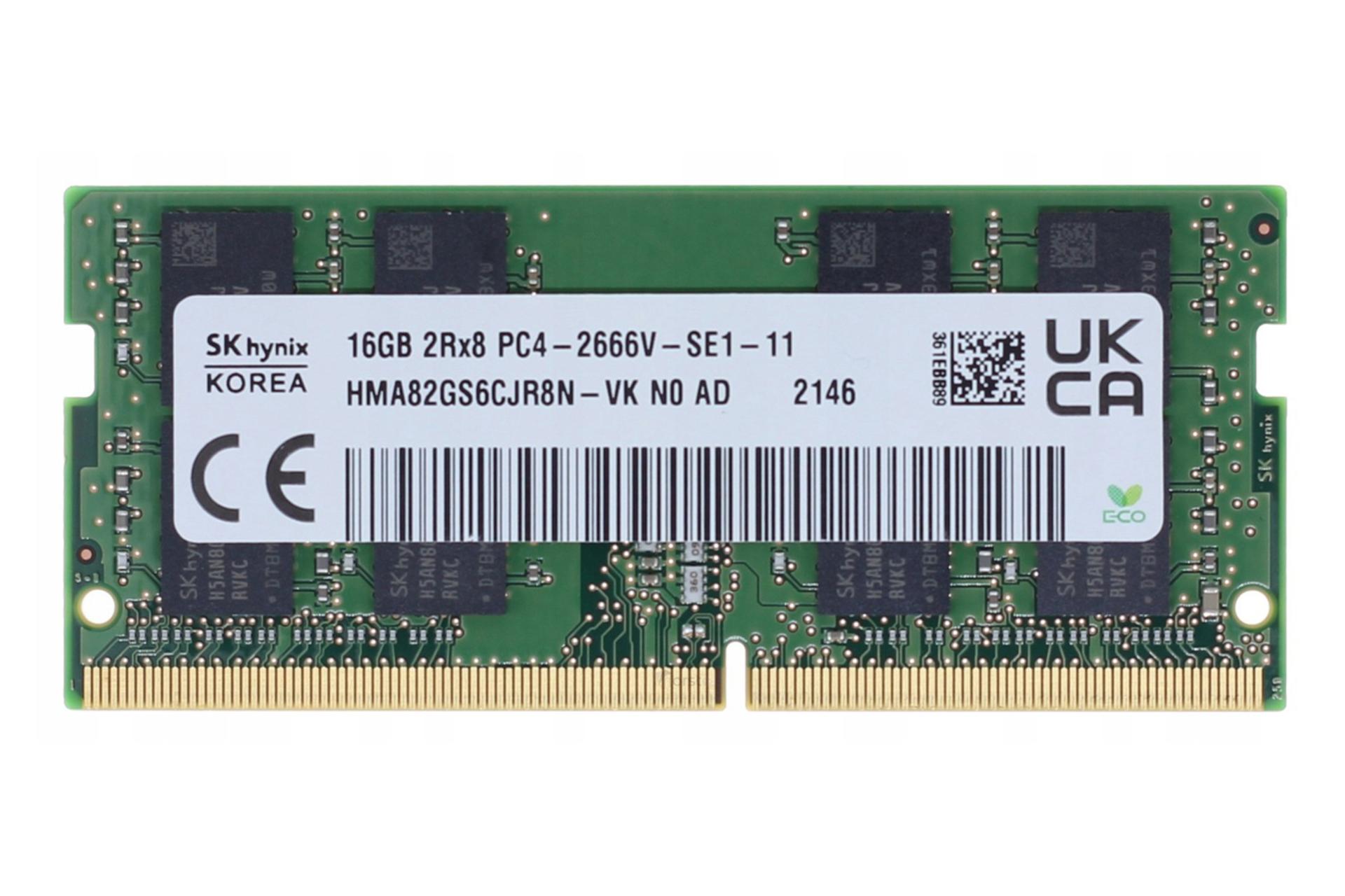 رم اس کی هاینیکس SK Hynix HMA82GS6CJR8N-VK 16GB DDR4-2666 CL19
