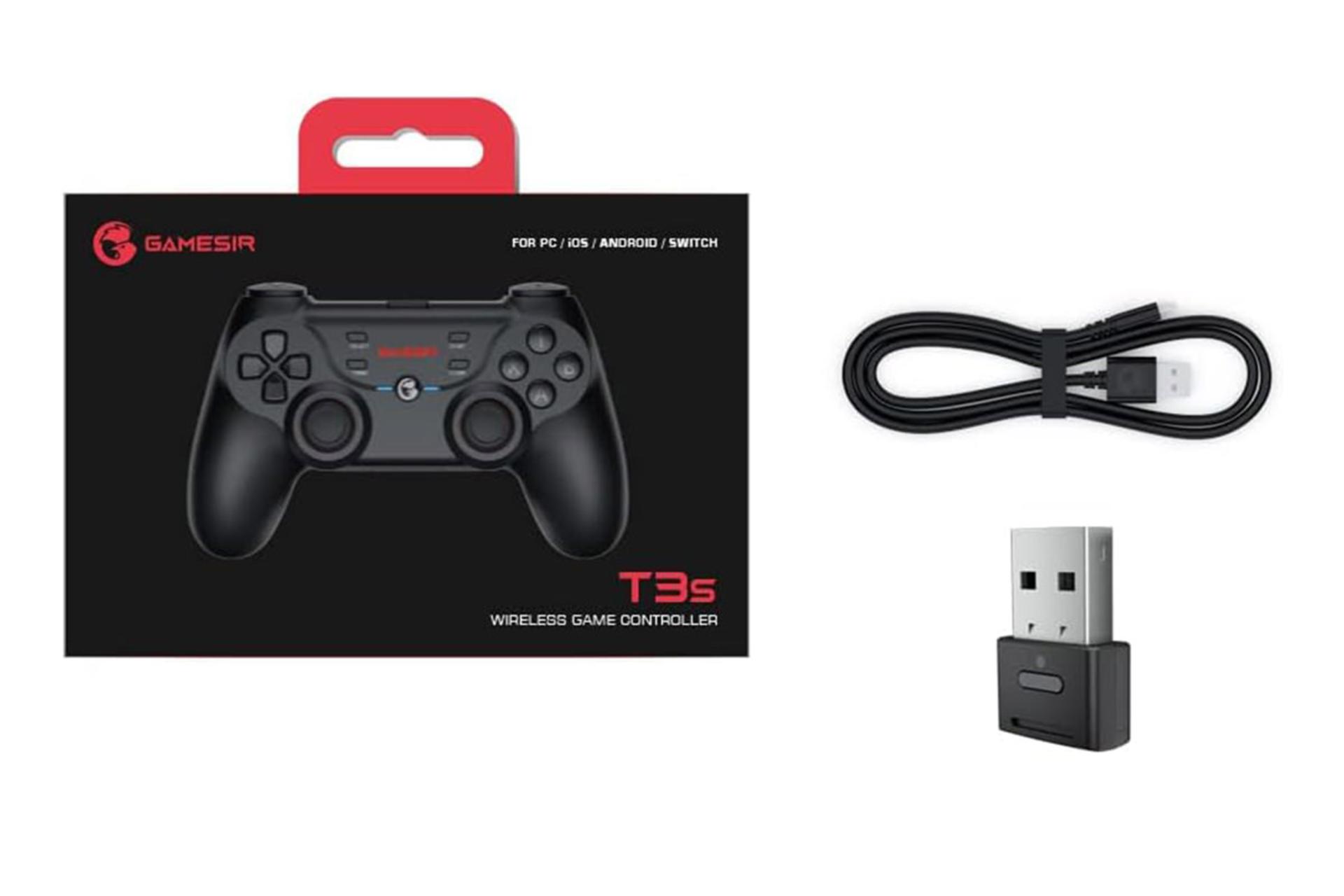 بسته بندی دسته بازی گیمسر GameSir T3s مشکی