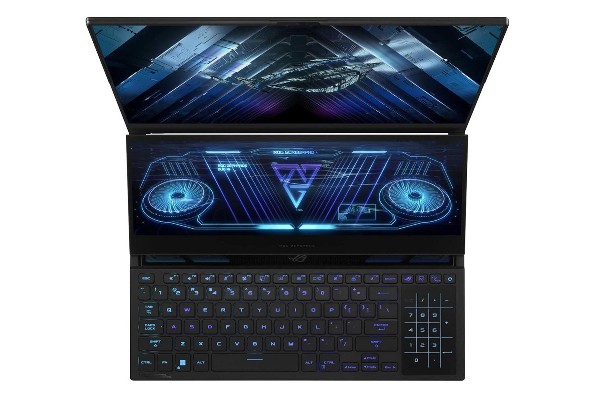 مرجع متخصصين ايران لپ تاپ ايسوس ASUS ROG Zephyrus Duo 16 GX650PY نماي بالا