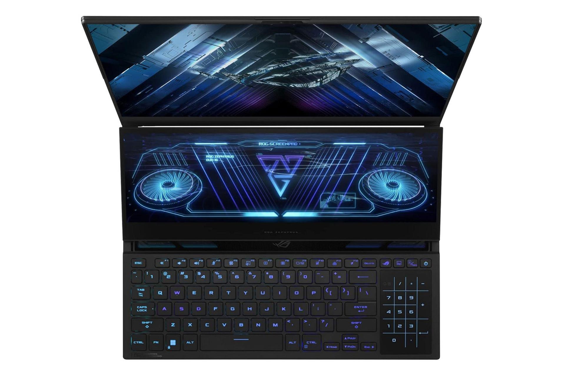 لپ تاپ ایسوس ASUS ROG Zephyrus Duo 16 GX650PY نمای بالا