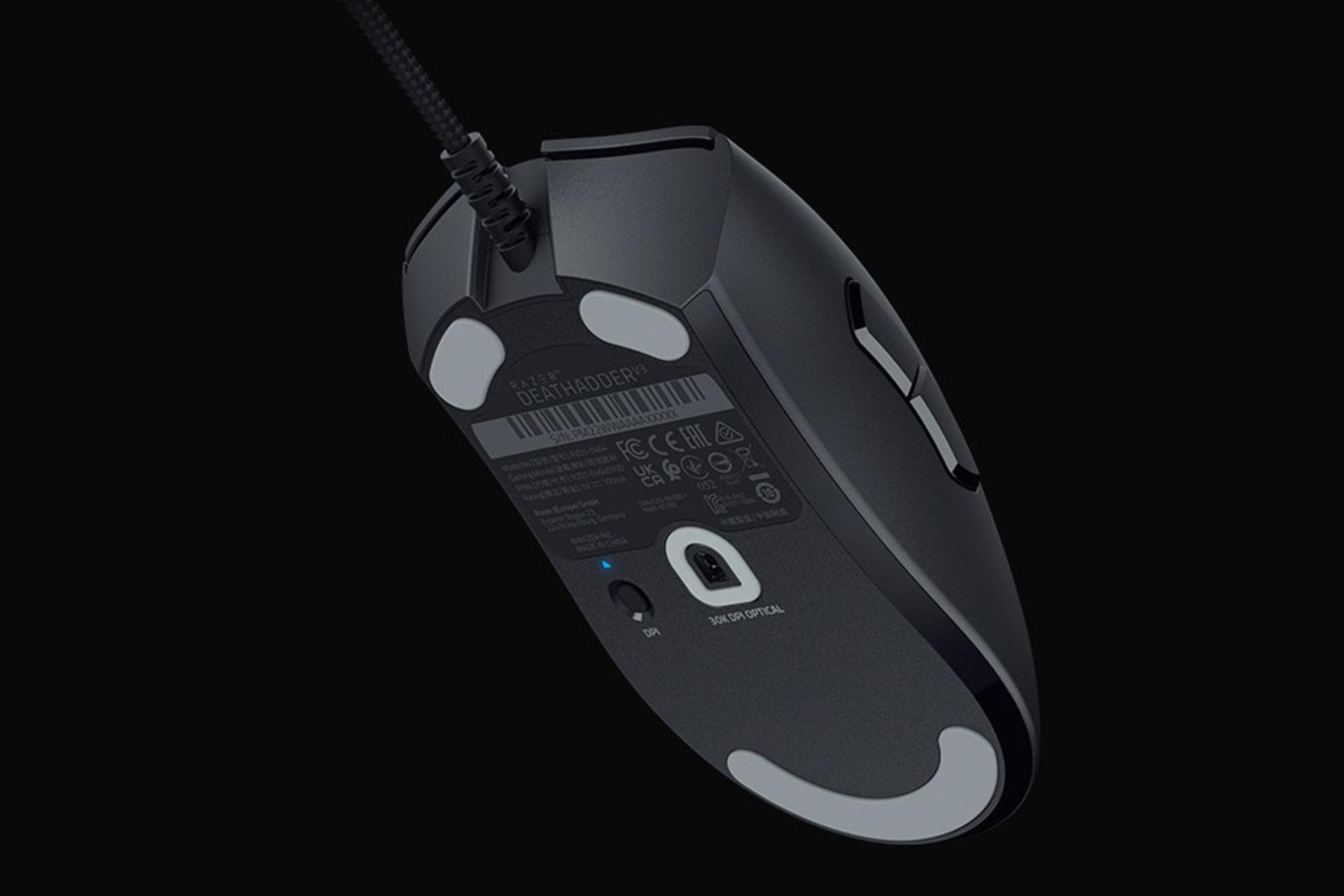 نمای پایین ماوس ریزر Razer DEATHADDER V3