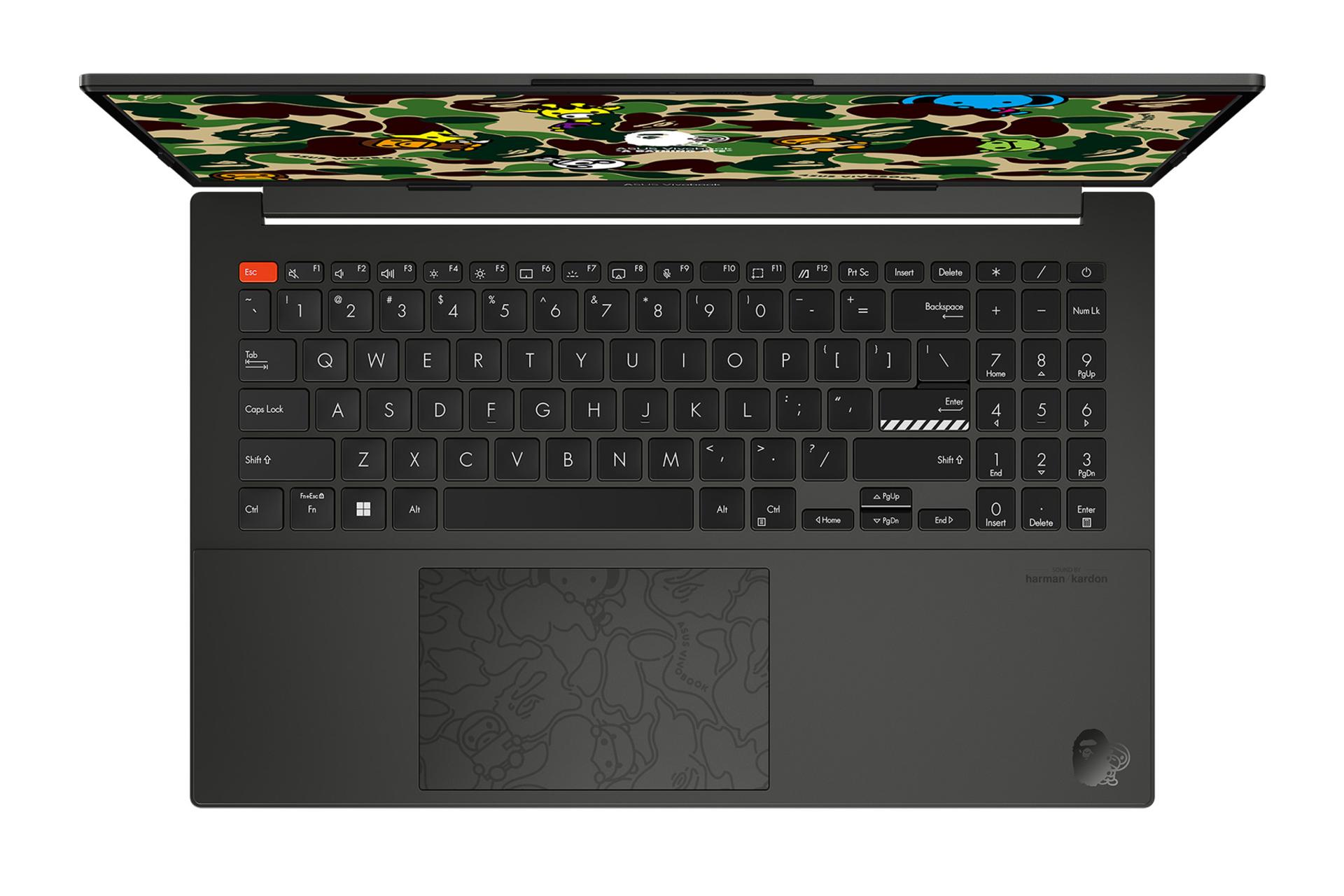 لپ تاپ ایسوس ASUS Vivobook S 15 OLED BAPE Edition K5504VA نمای بالا