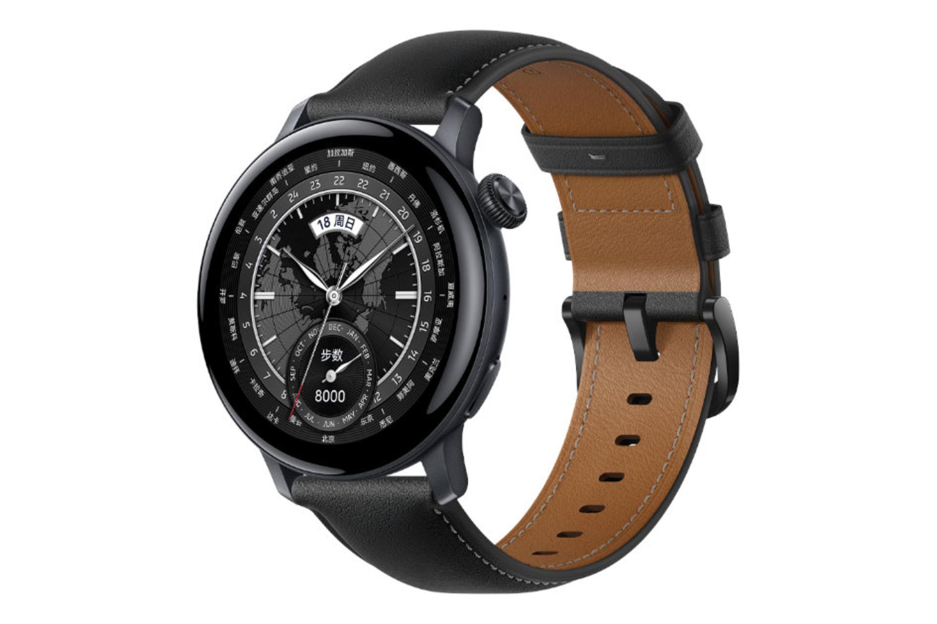 vivo Watch 3 / ساعت هوشمند ویوو واچ 3 مشکی با بند چرمی