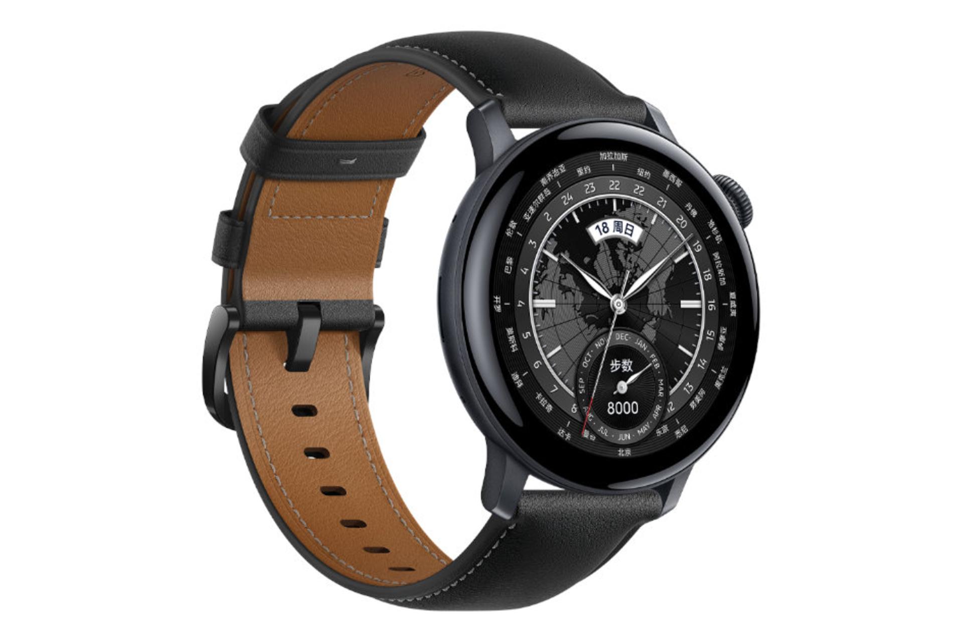 صفحه نمایش vivo Watch 3 / ساعت هوشمند ویوو واچ 3 مشکی با بند چرمی