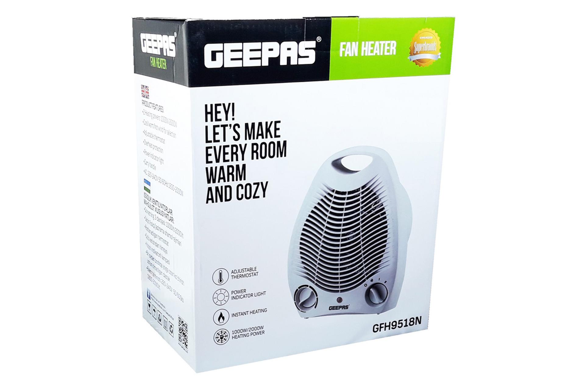 جعبه بخاری برقی جی پاس GEEPAS GFH9518N