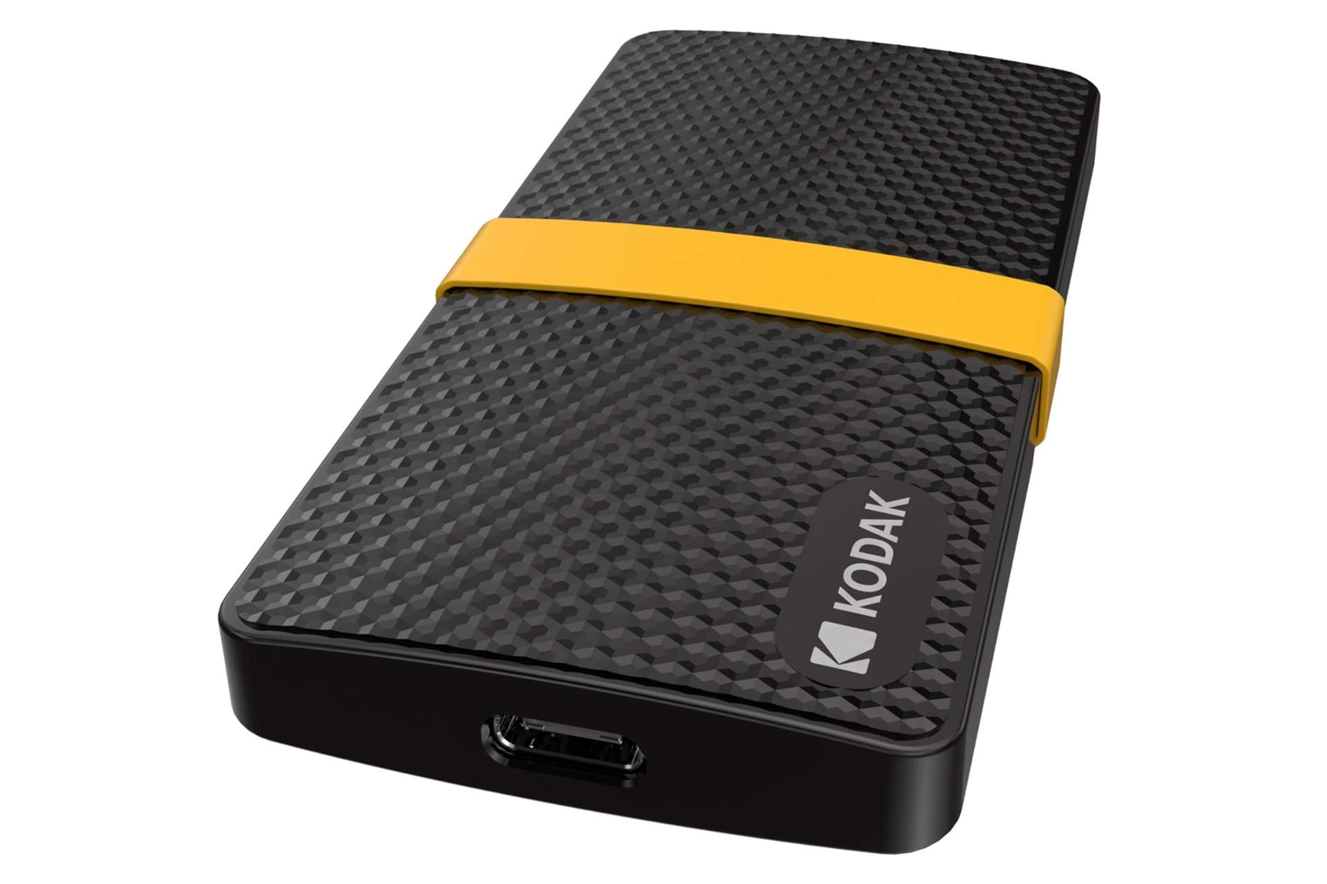 کانکتور و نمای کناری اس اس دی کداک X200 USB 3.1 Gen 2 ظرفیت 2 ترابایت