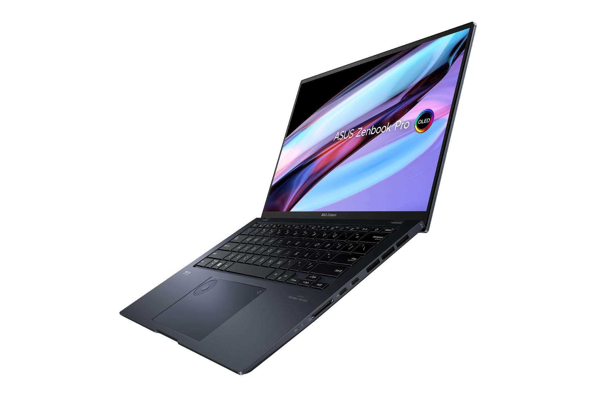 لپ تاپ ایسوس ASUS Zenbook Pro 14 OLED UX6404VI باز شده نمای جانبی