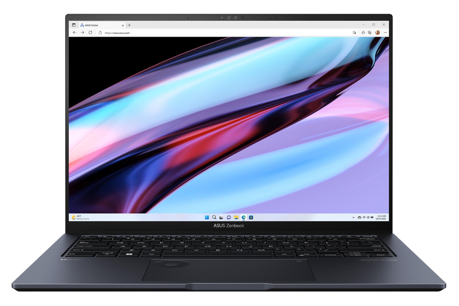 لپ تاپ ایسوس ASUS Zenbook Pro 14 OLED UX6404VI نمای جلو یا صفحه نمایش روشن