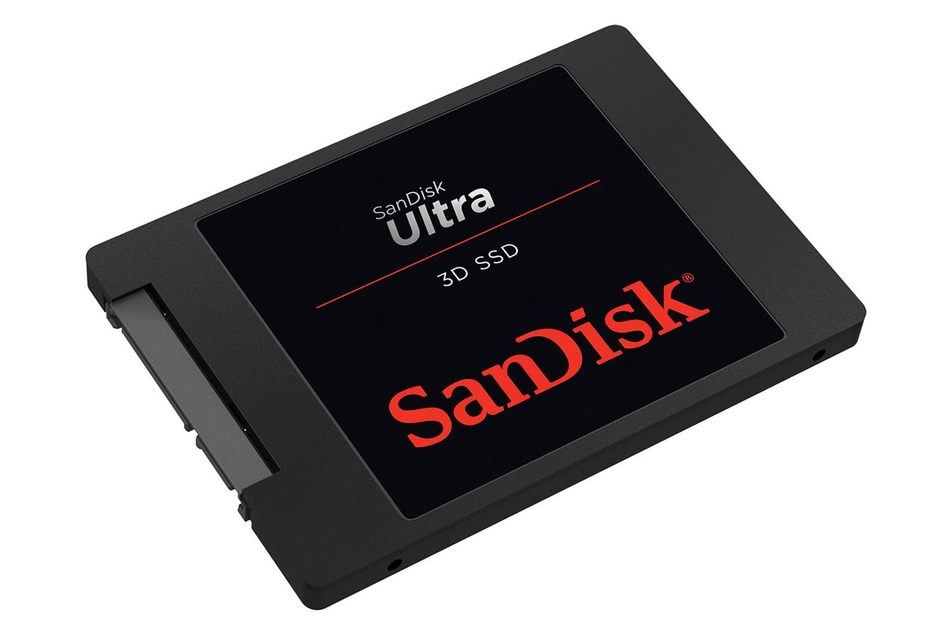اتصال و نمای سمت چپ اس اس دی سن دیسک Ultra 3D SSD SATA 2.5 Inch