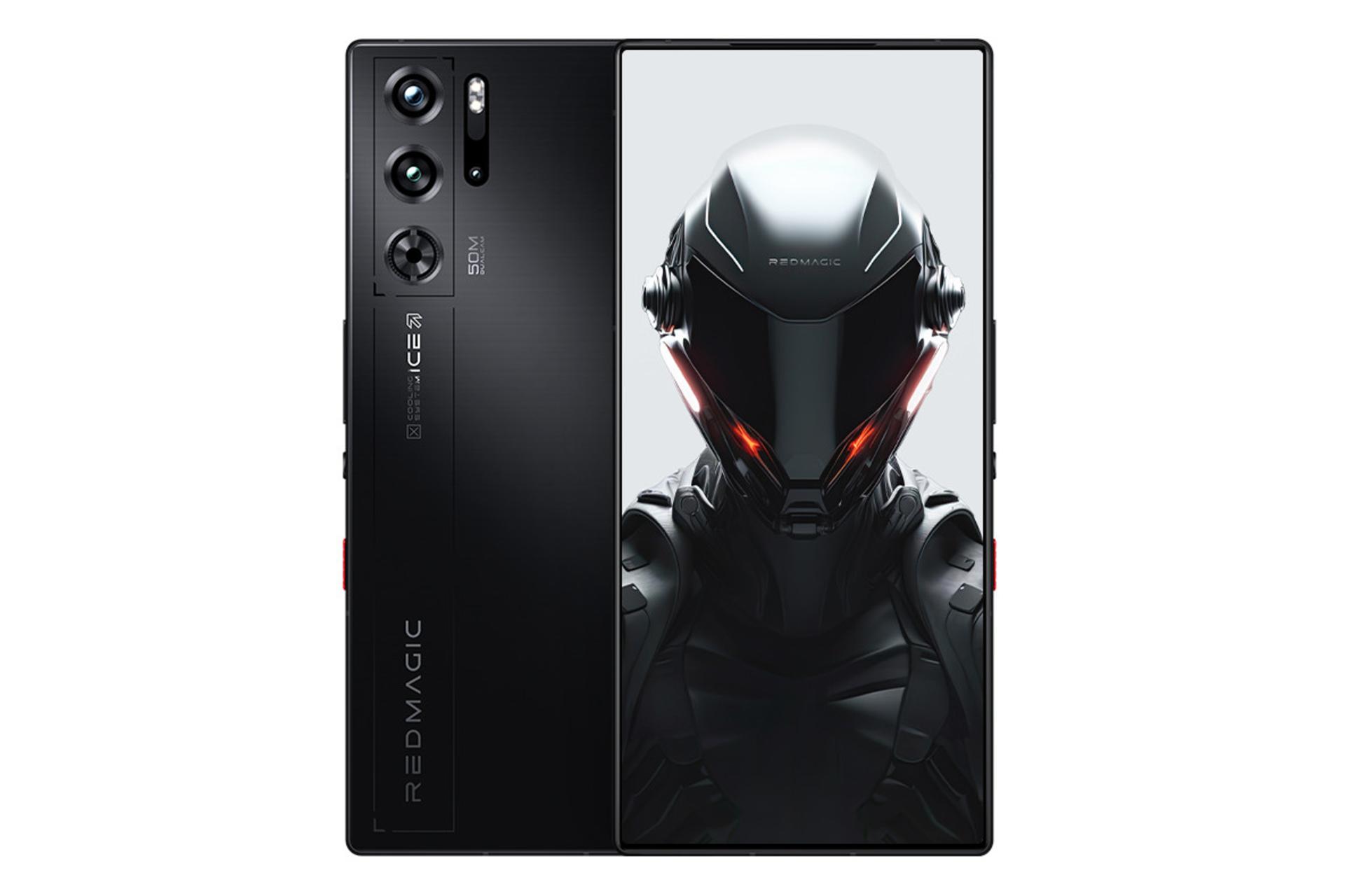 پنل جلو و پشت گوشی موبایل نوبیا رد مجیک 9 پرو زد تی ای / ZTE nubia Red Magic 9 Pro مشکی