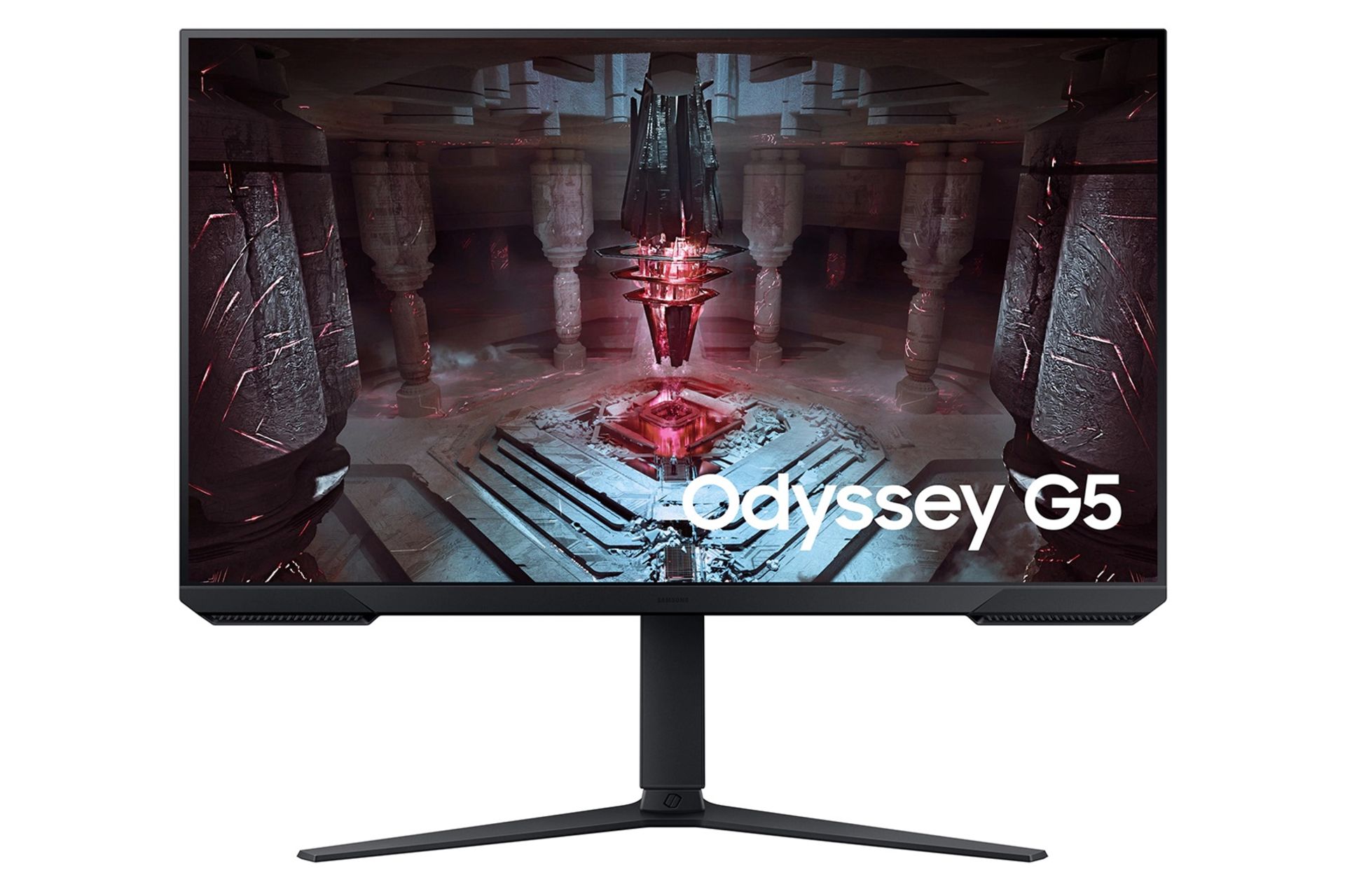 نمای جلو و اسپیکرهای مانیتور سامسونگ 32 اینچ مدل Odyssey G5 S32CG51