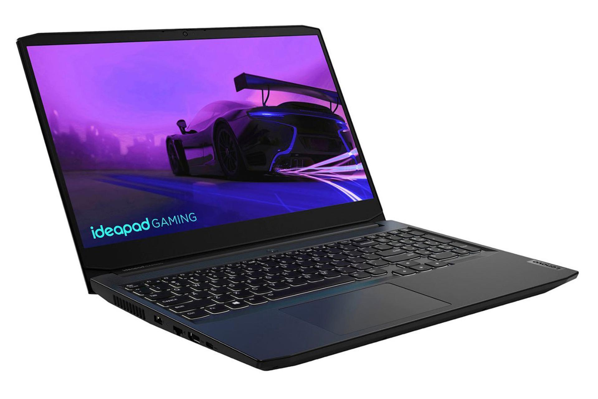 لپ تاپ لنوو Lenovo IdeaPad Gaming 3 15IHU6 نمای چپ صفحه نمایش روشن