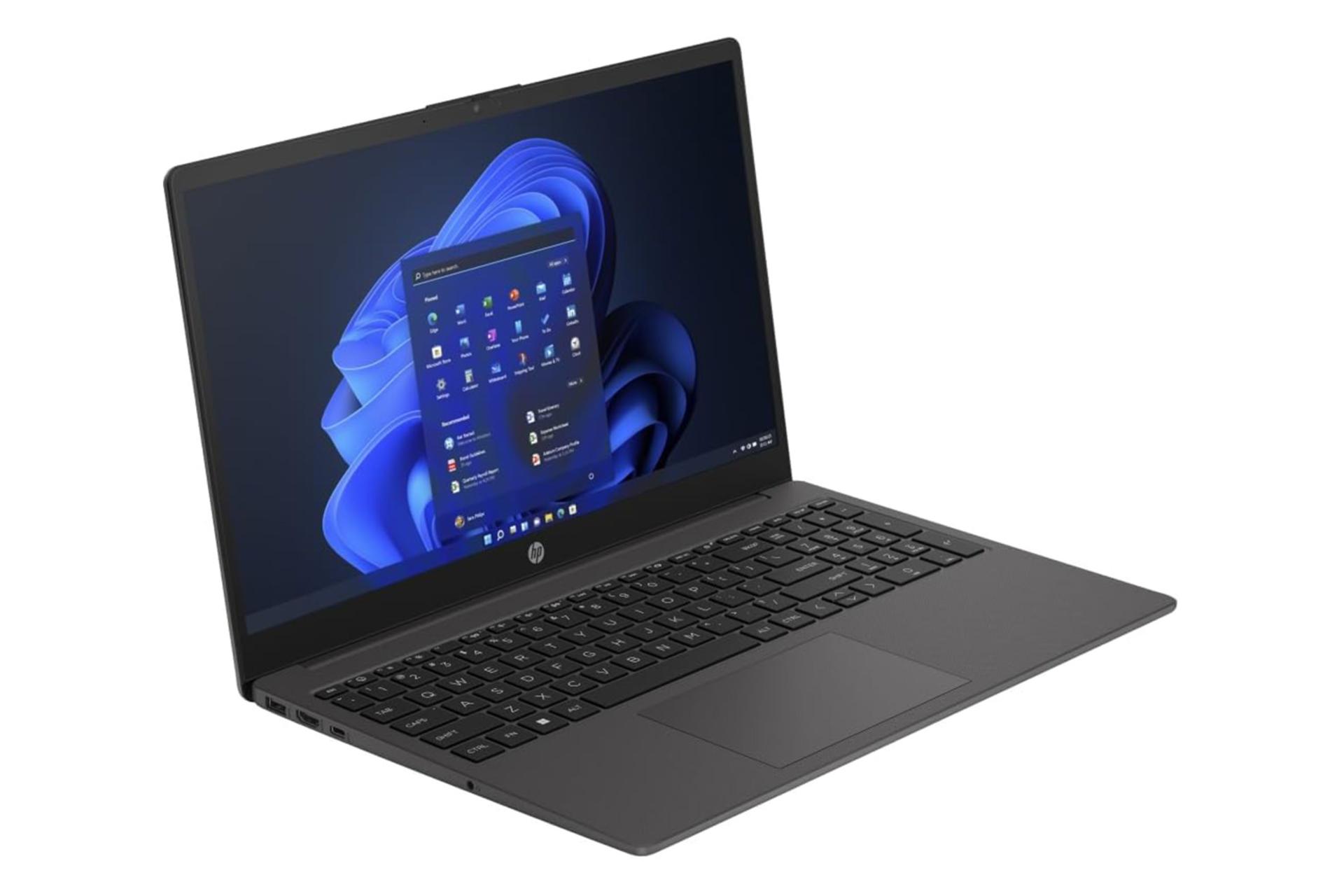 لپ تاپ اچ پی HP 250 G10 نمای چپ صفحه نمایش روشن