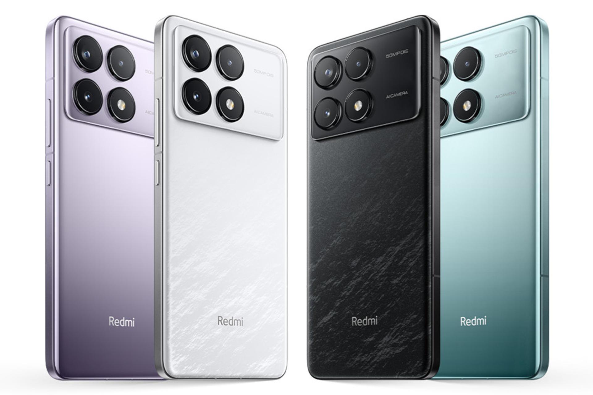 رنگ های مختلف گوشی موبایل ردمی K70 شیائومی / Xiaomi Redmi K70 و چینش دوربین