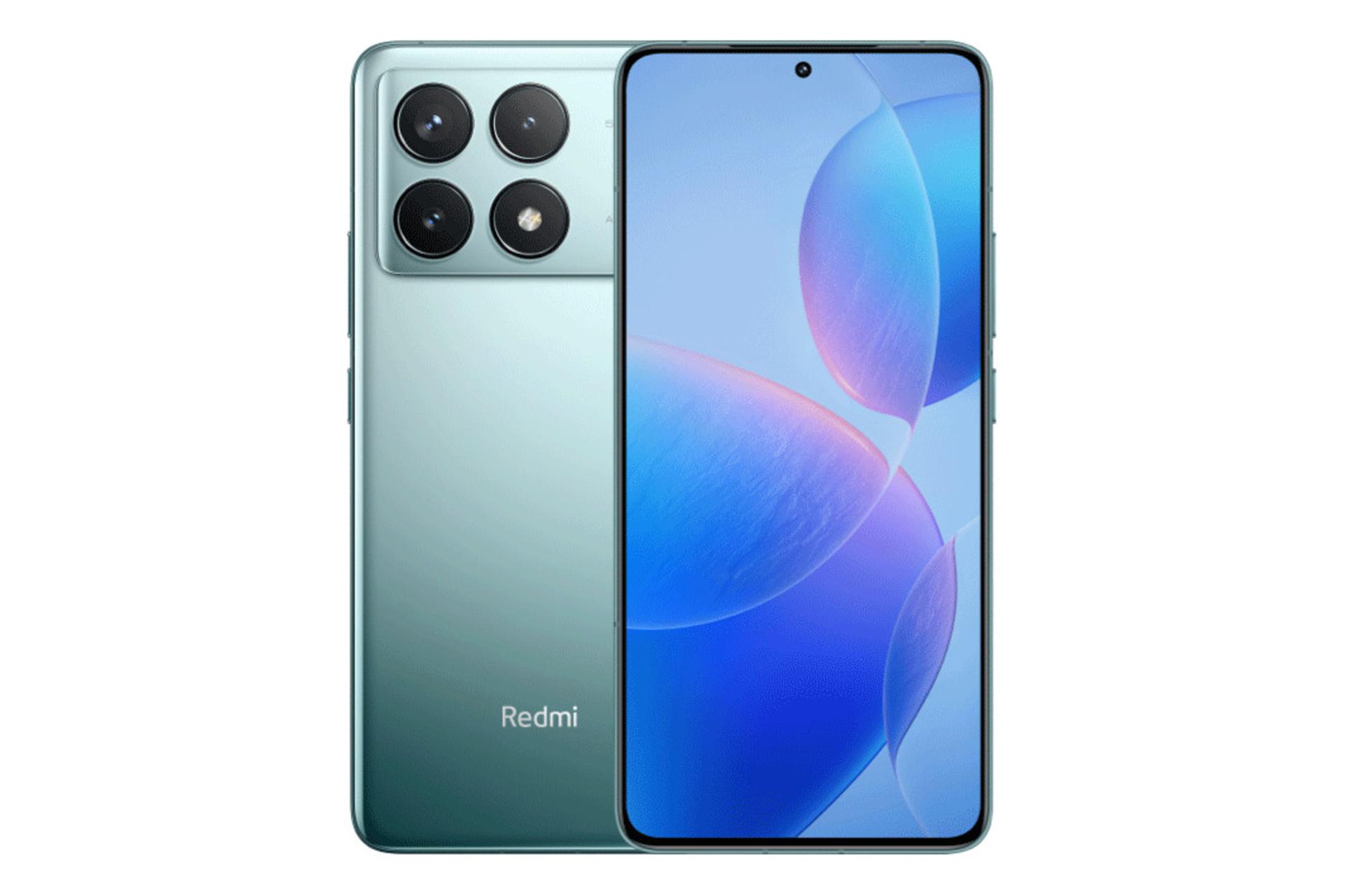 پنل جلو و پشت گوشی موبایل ردمی K70 شیائومی / Xiaomi Redmi K70 سبزآبی