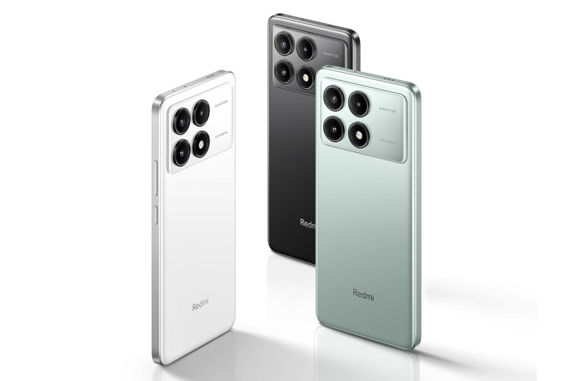 رنگ های مختلف گوشی موبایل ردمی K70E شیائومی / Xiaomi Redmi K70E و چینش دوربین