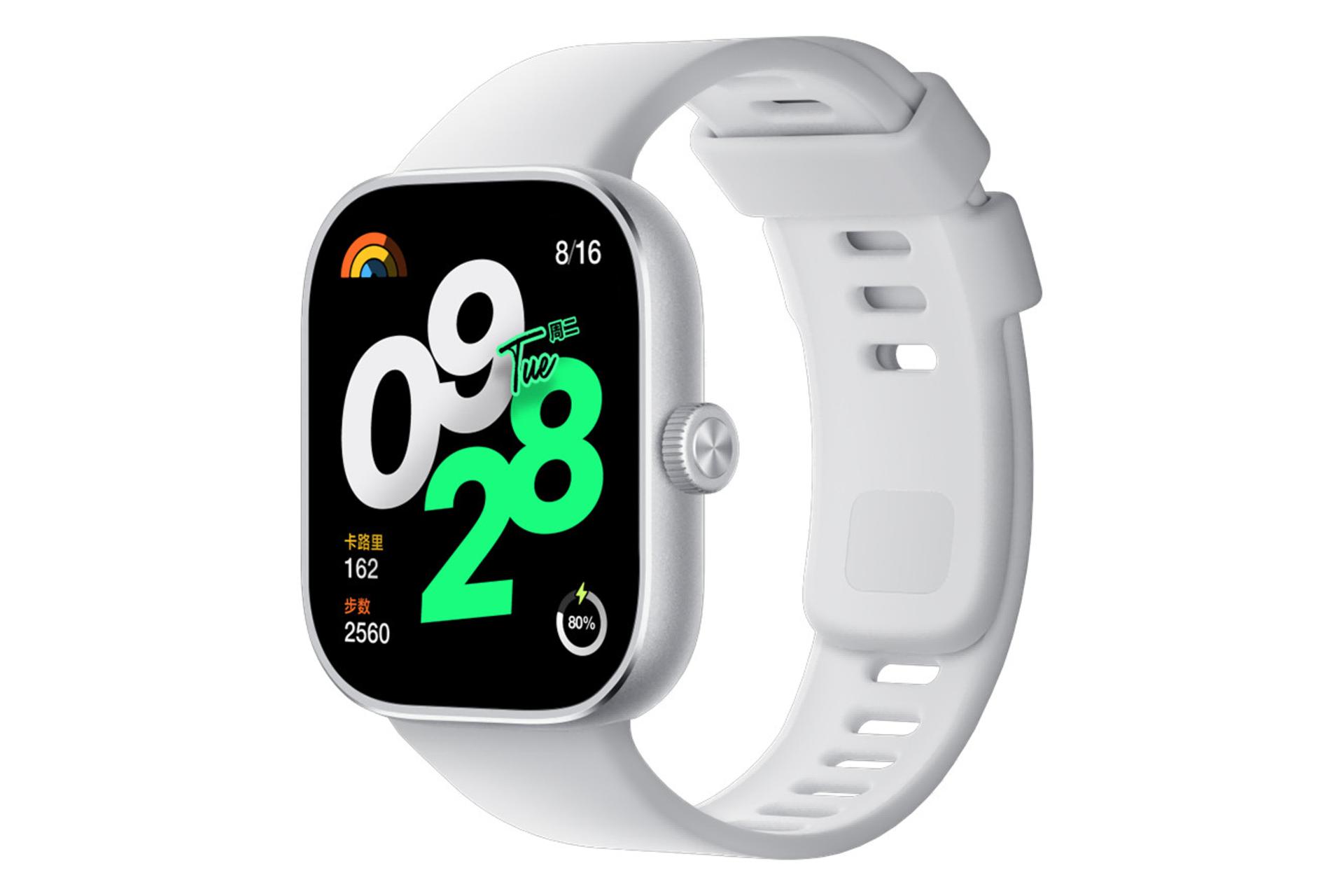 مرجع متخصصين ايران ساعت هوشمند ردمي واچ 4 شيائومي / Xiaomi Redmi Watch 4 سفيد به همراه بند سيليكوني