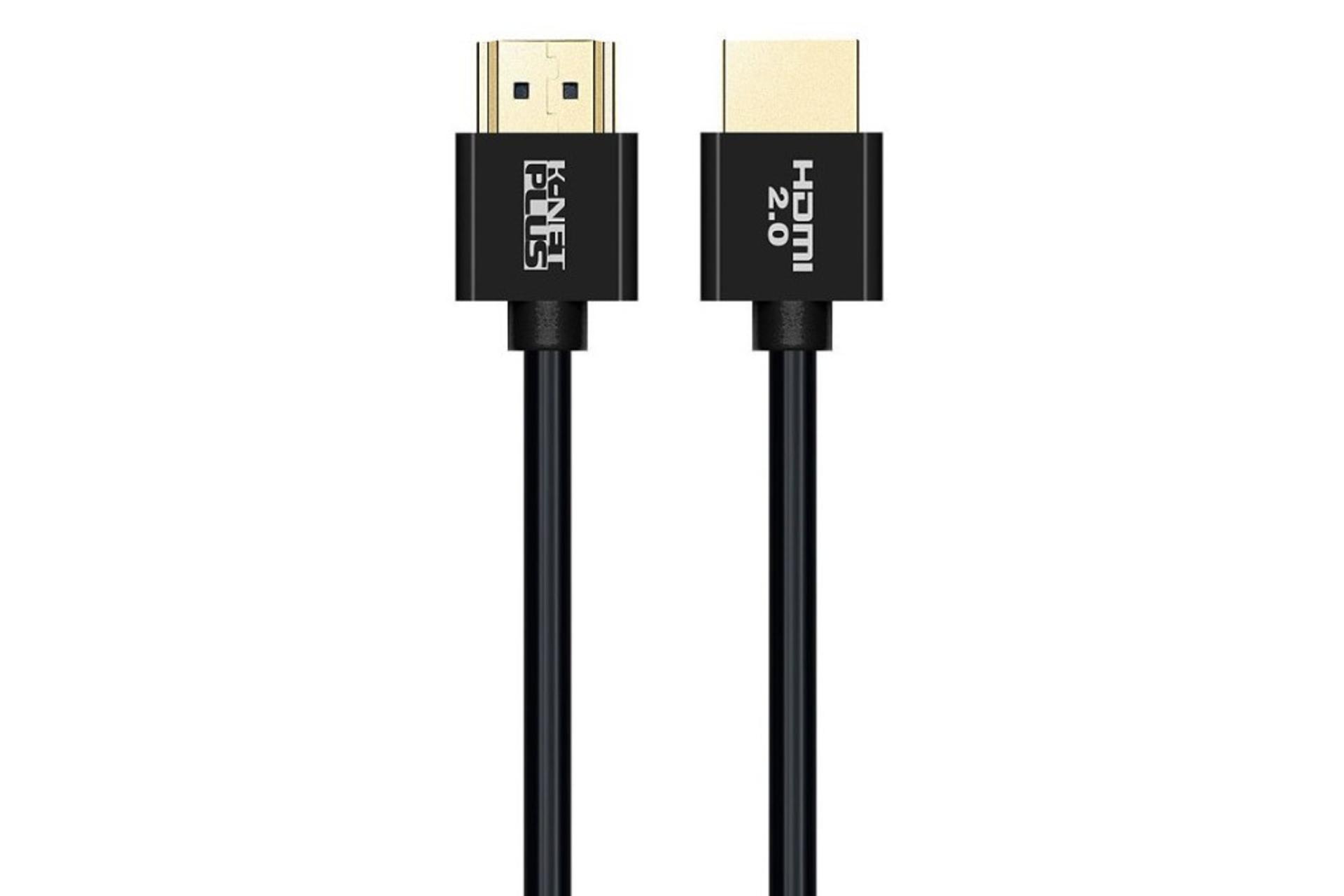 کابل HDMI نسخه 2.0 کی نت پلاس K-Net Plus Super Slim KP-HC176 4K 60Hz با طول 1.8 متر مشکی