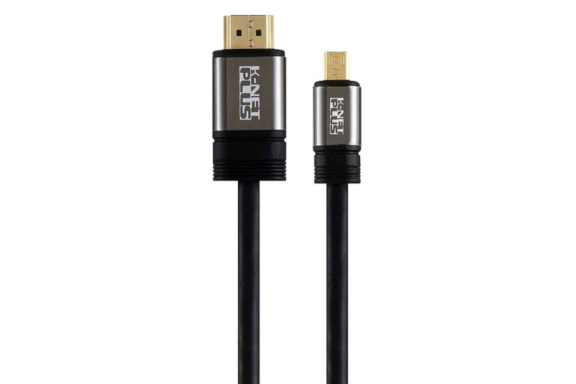 کابل کی نت پلاس HDMI به Micro HDMI مدل K-Net Plus KP-CHM2018 با طول 1.8 متر