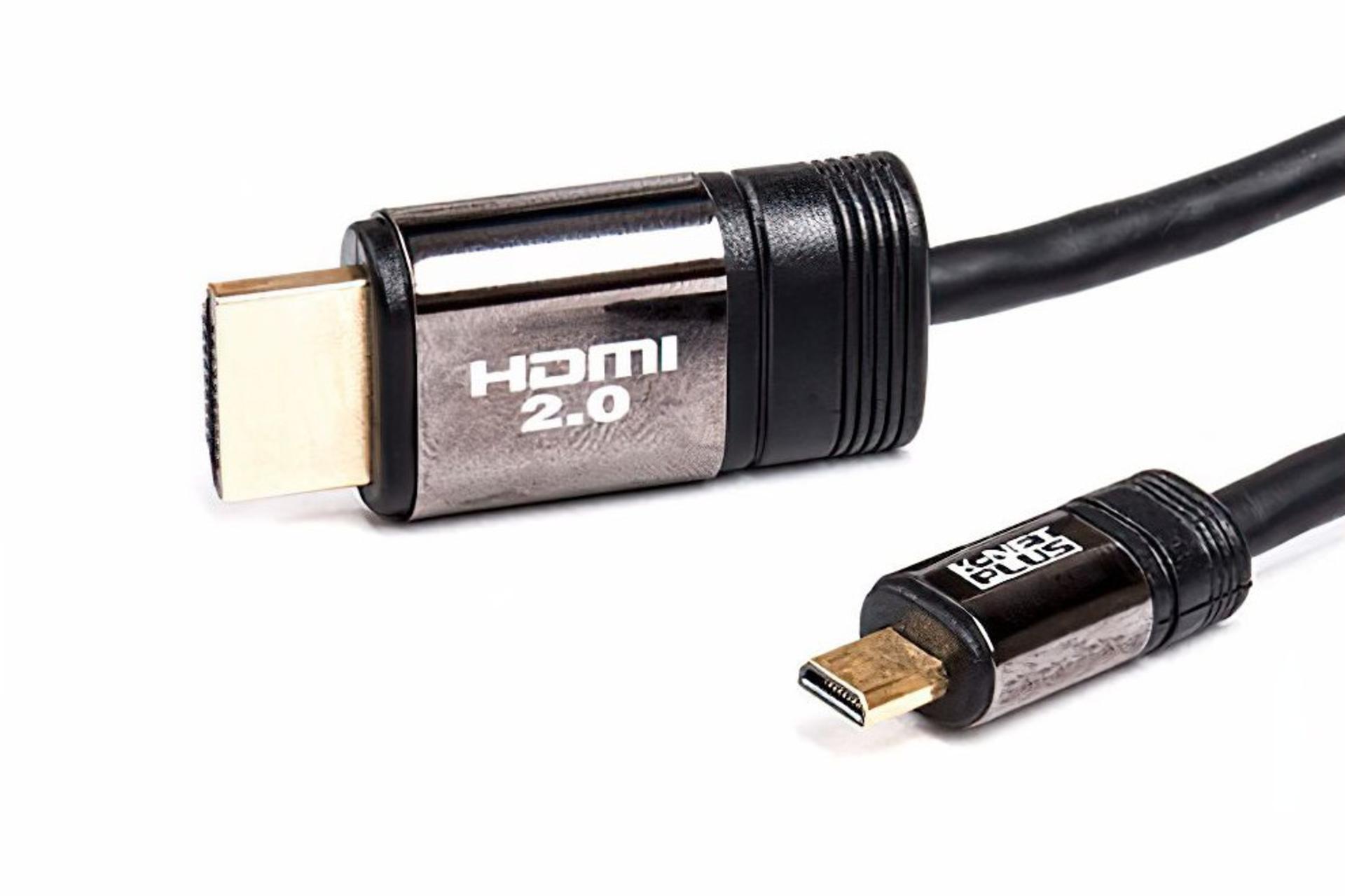 کانکتورهای کابل کی نت پلاس HDMI به Micro HDMI مدل K-Net Plus KP-CHM2018 با طول 1.8 متر