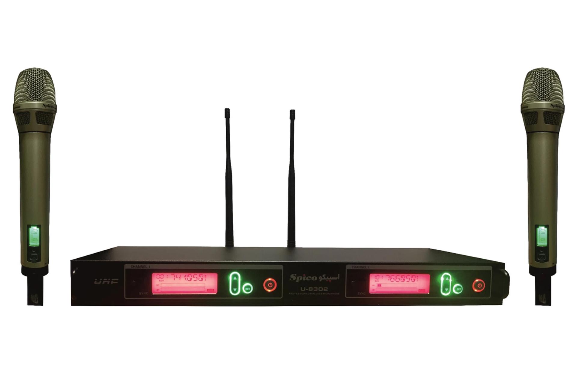 نمای جلو و دکمه های میکروفون اسپیکو U-8302