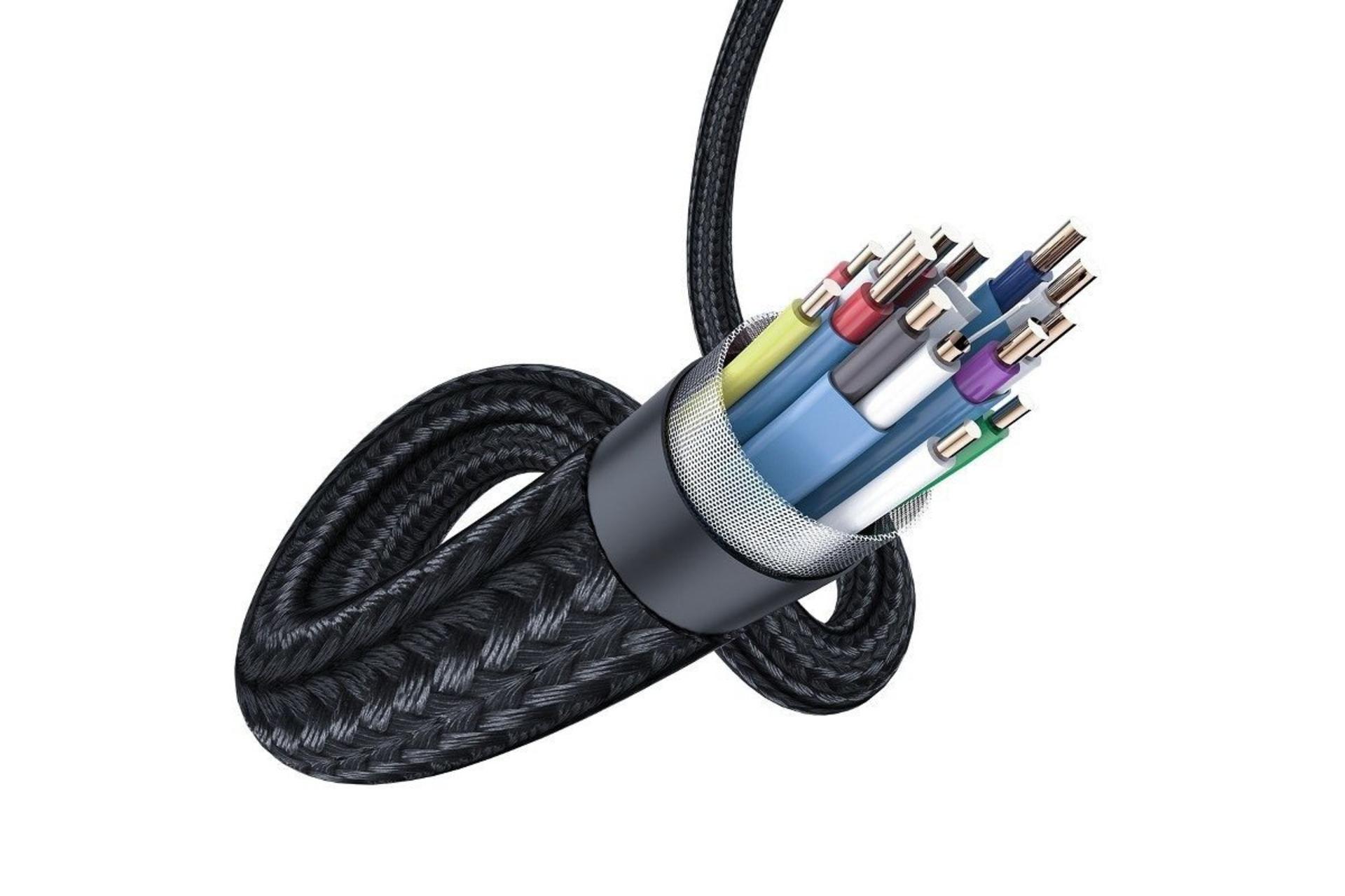 نمای داخلی هسته کابل HDMI نسخه 2.0 باسئوس Baseus CAKSX-D0G 4K 60Hz با طول 3 متر