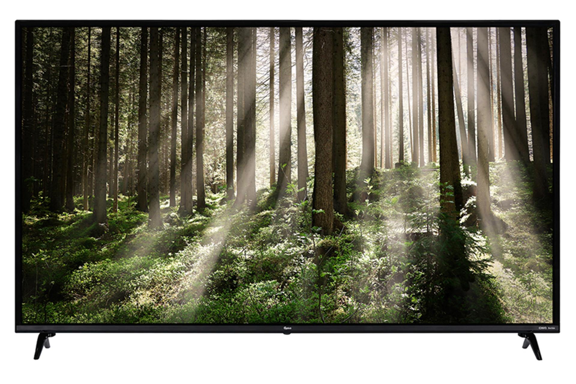 تلویزیون جی پلاس Gplus 55RU722N نمای جلو صفحه نمایش روشن