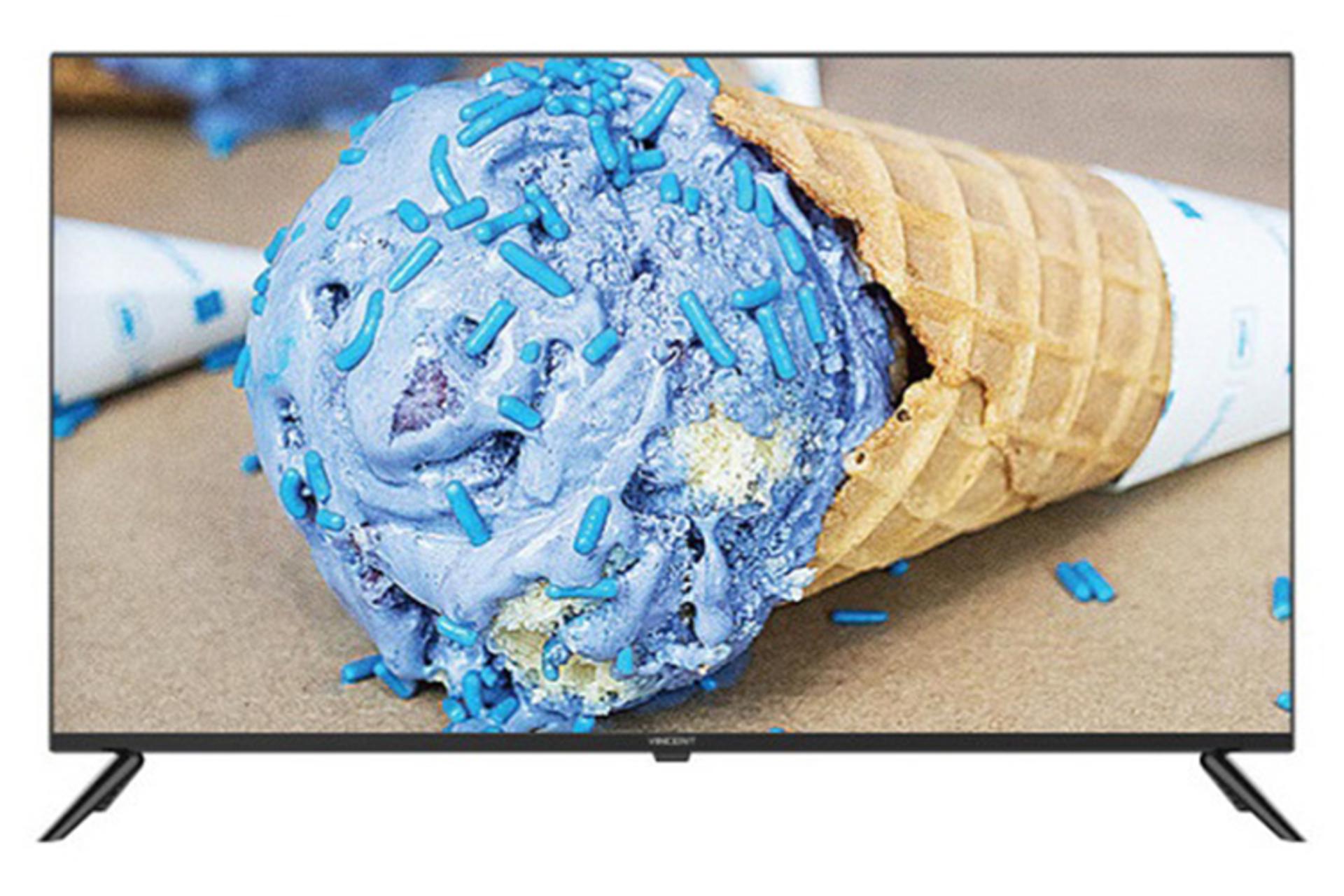 تلویزیون وینسنت Vincent 43VF7510 نمای جلو صفحه نمایش روشن