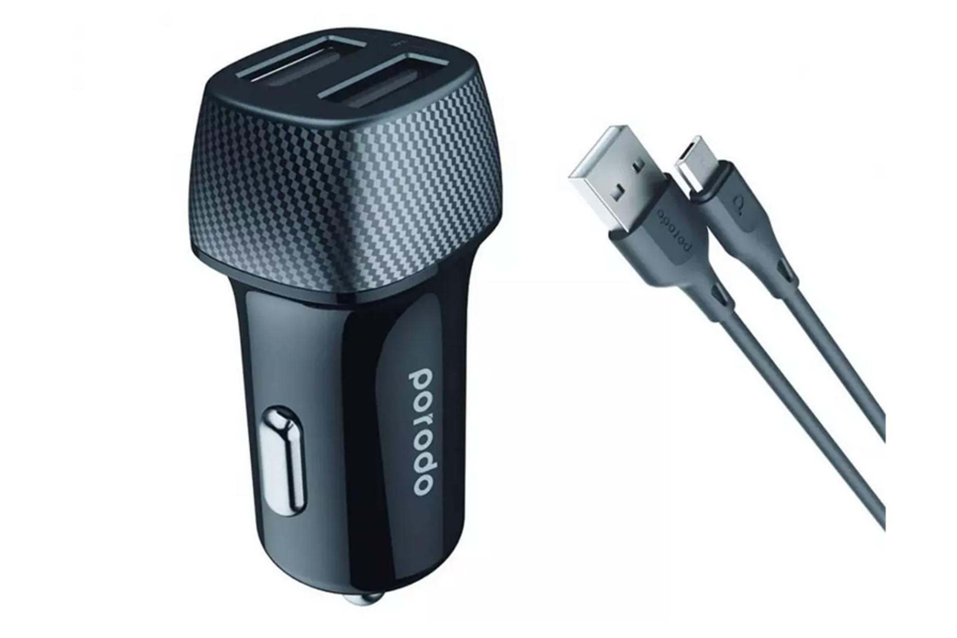 شارژر فندکی پرودو pd-34ccv2m به همراه کابل