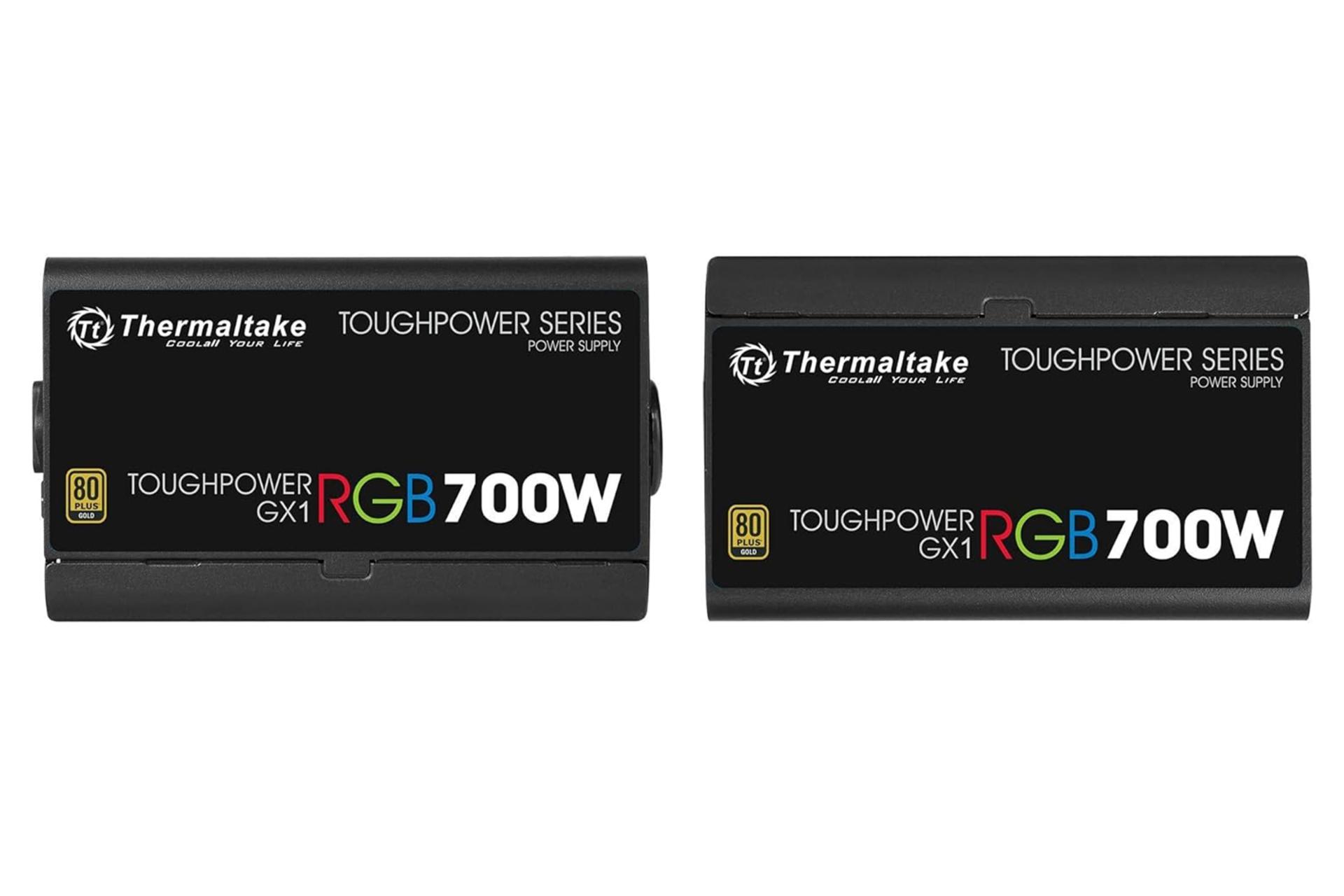 پاور کامپیوتر ترمالتیک Toughpower GX1 RGB 700W Gold با توان 700 وات نمای کناری