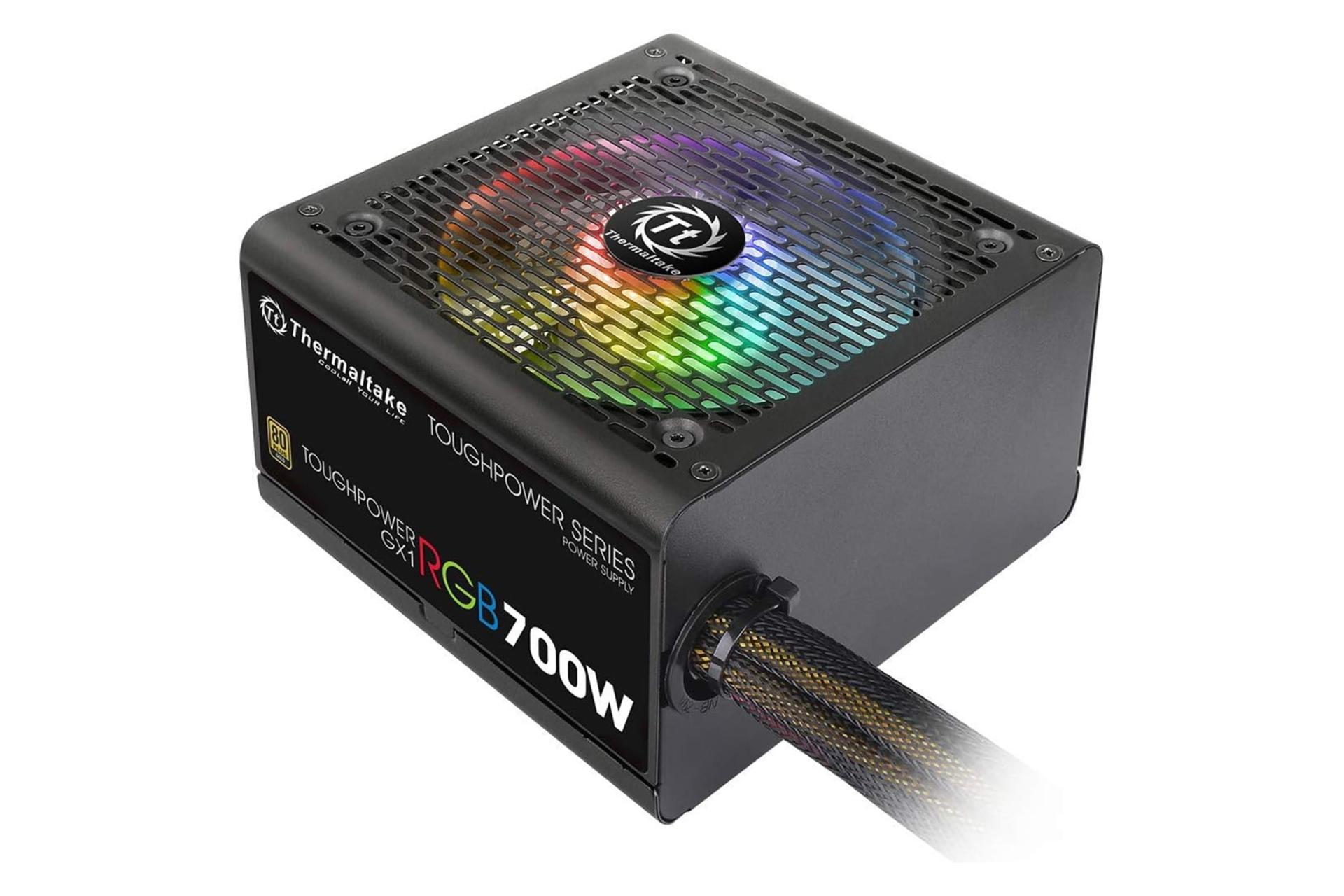 کابل و اتصال پاور کامپیوتر ترمالتیک Toughpower GX1 RGB 700W Gold با توان 700 وات