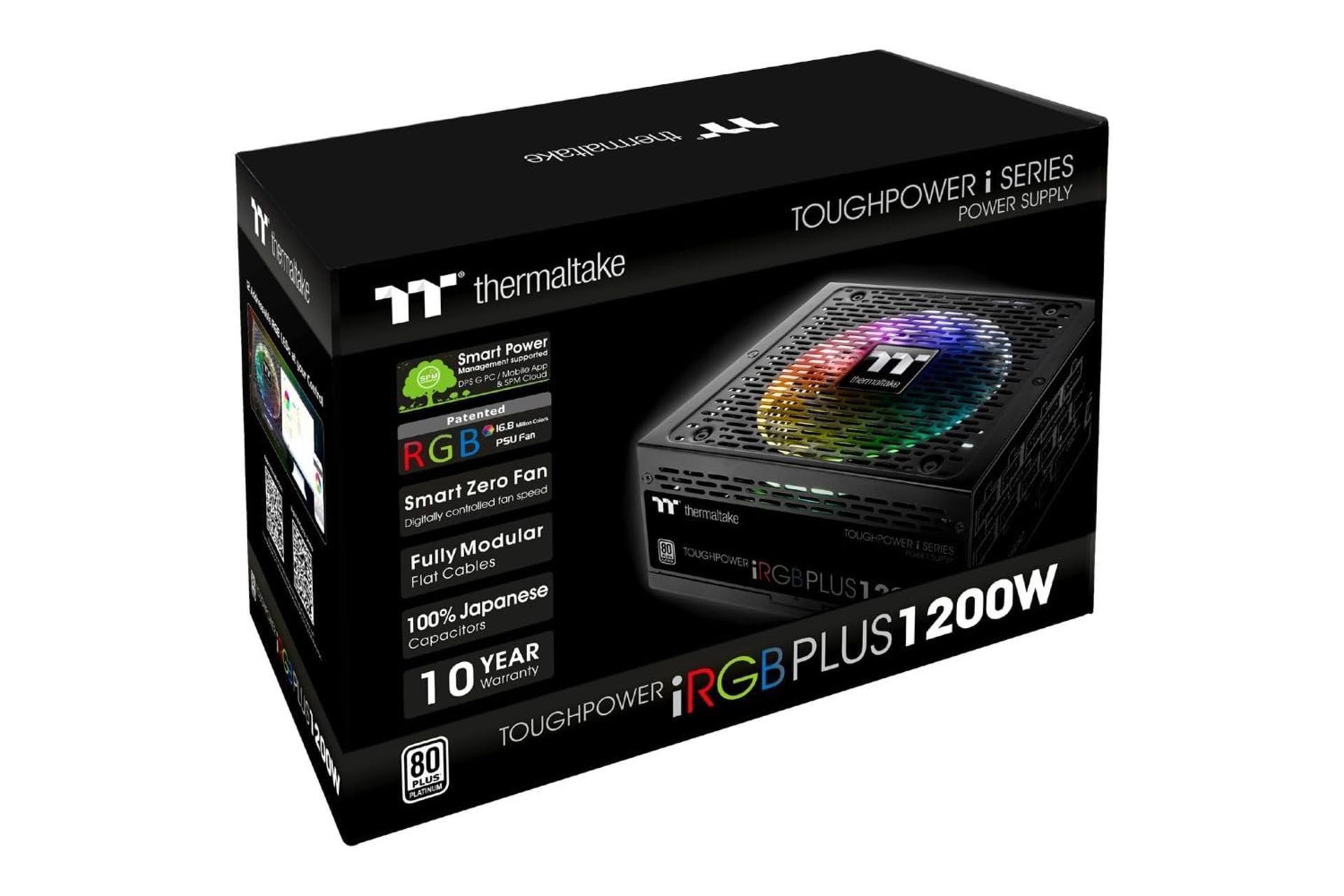 جعبه پاور کامپیوتر ترمالتیک Toughpower iRGB PLUS 1200W Platinum - TT Premium Edition با توان 1200 وات