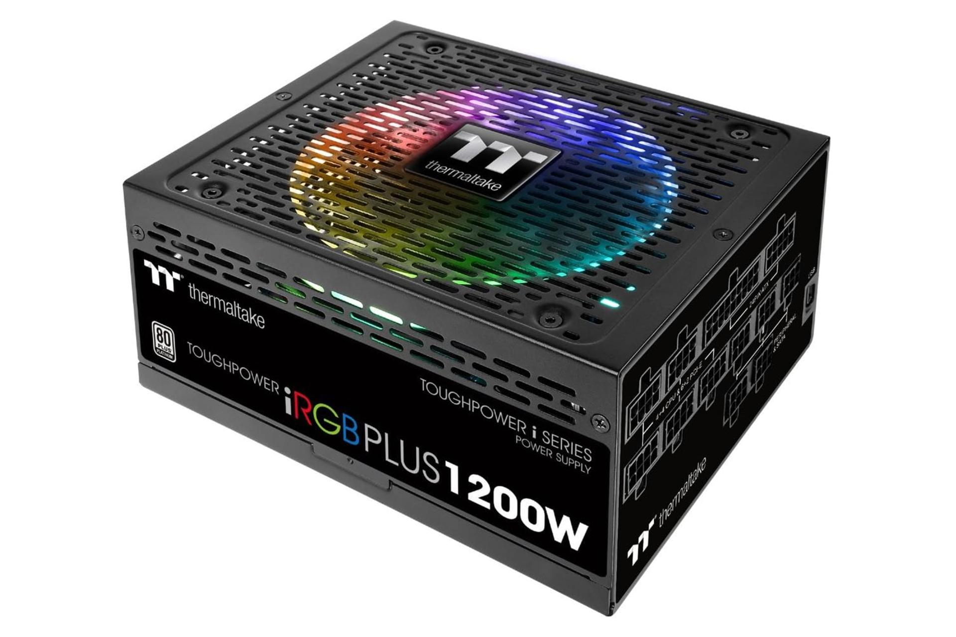 نورپردازی پاور کامپیوتر ترمالتیک Toughpower iRGB PLUS 1200W Platinum - TT Premium Edition با توان 1200 وات