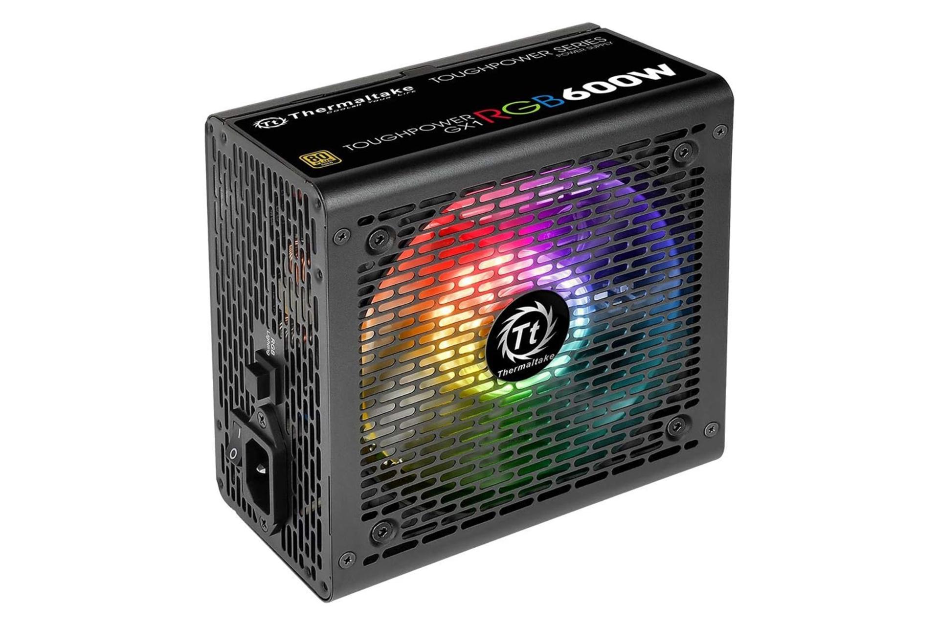 ابعاد و اندازه پاور کامپیوتر ترمالتیک Toughpower GX1 RGB 600W Gold با توان 600 وات