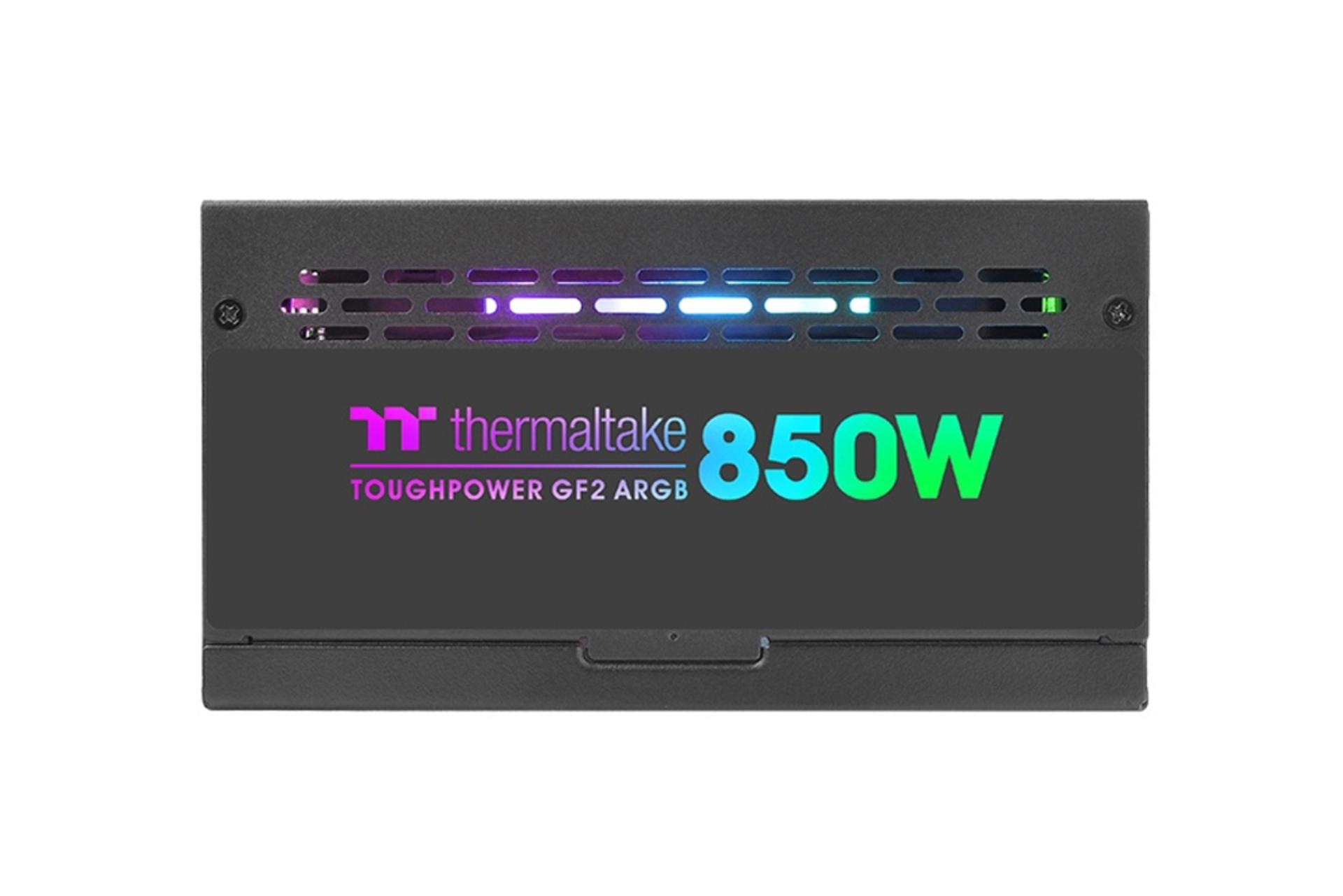 نمای کناری پاور کامپیوتر ترمالتیک Toughpower GF2 ARGB 850W - TT Premium Edition با توان 850 وات