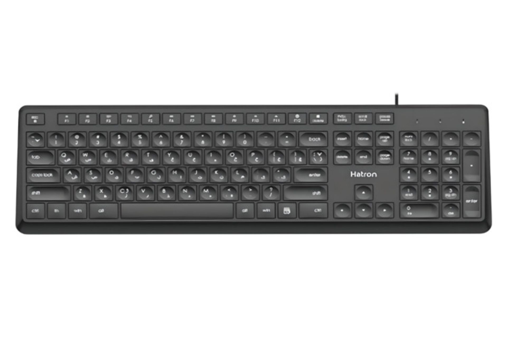 ابعاد و اندازه کیبورد هترون HK190